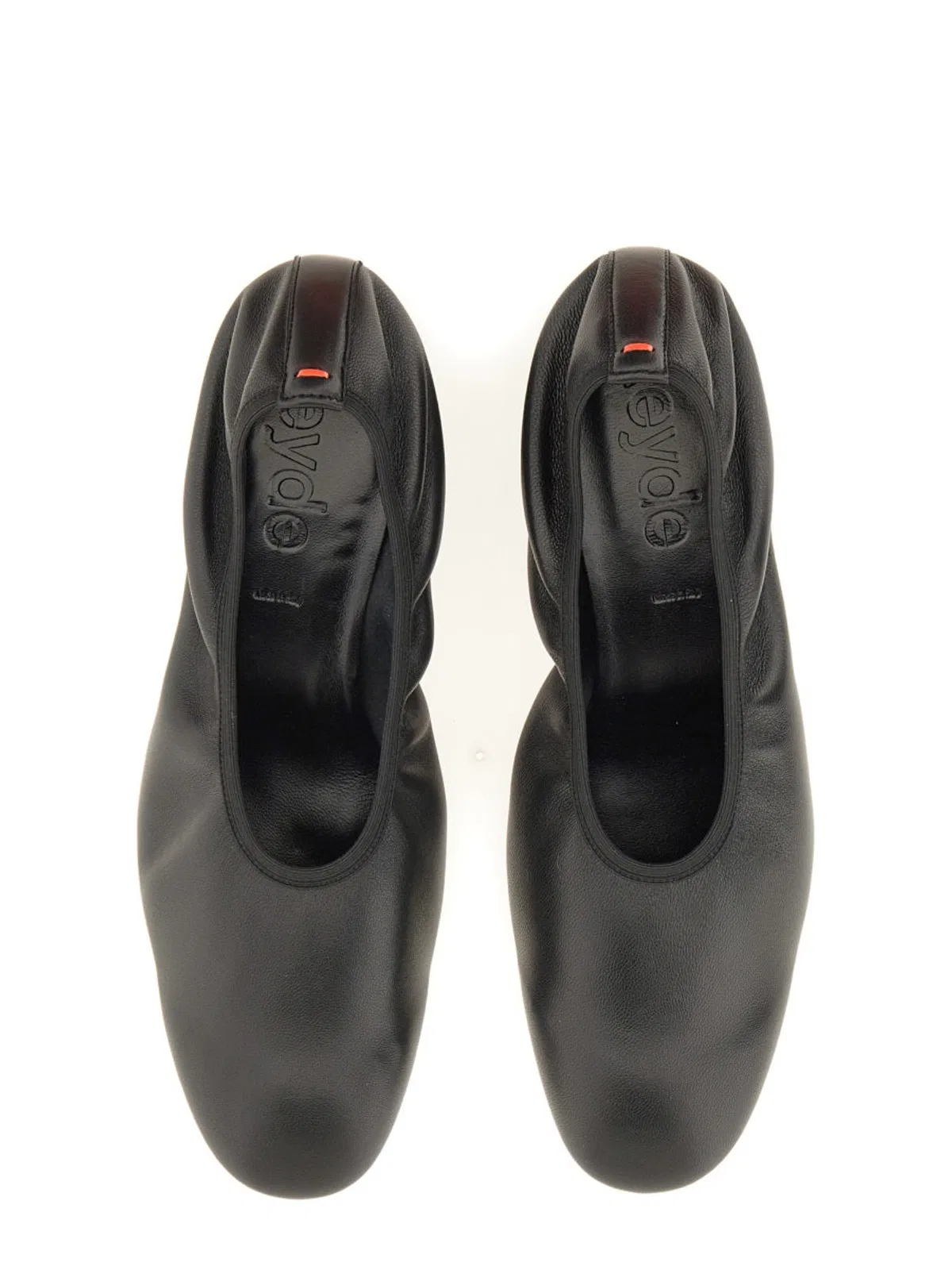 Aeyde Black Nappa Leather High Heels In Black