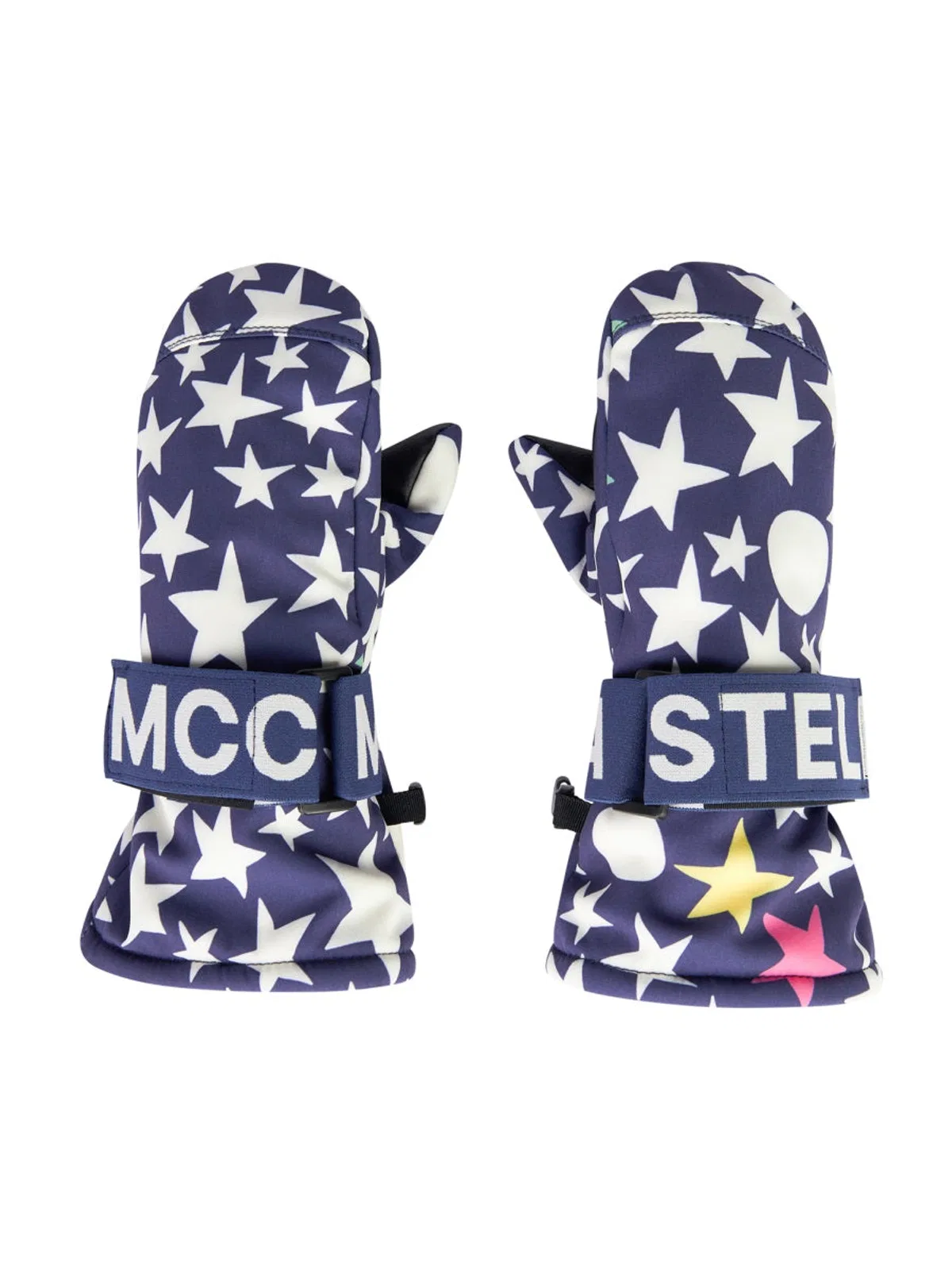Stella Mccartney "stars" Ski Gloves In Blue