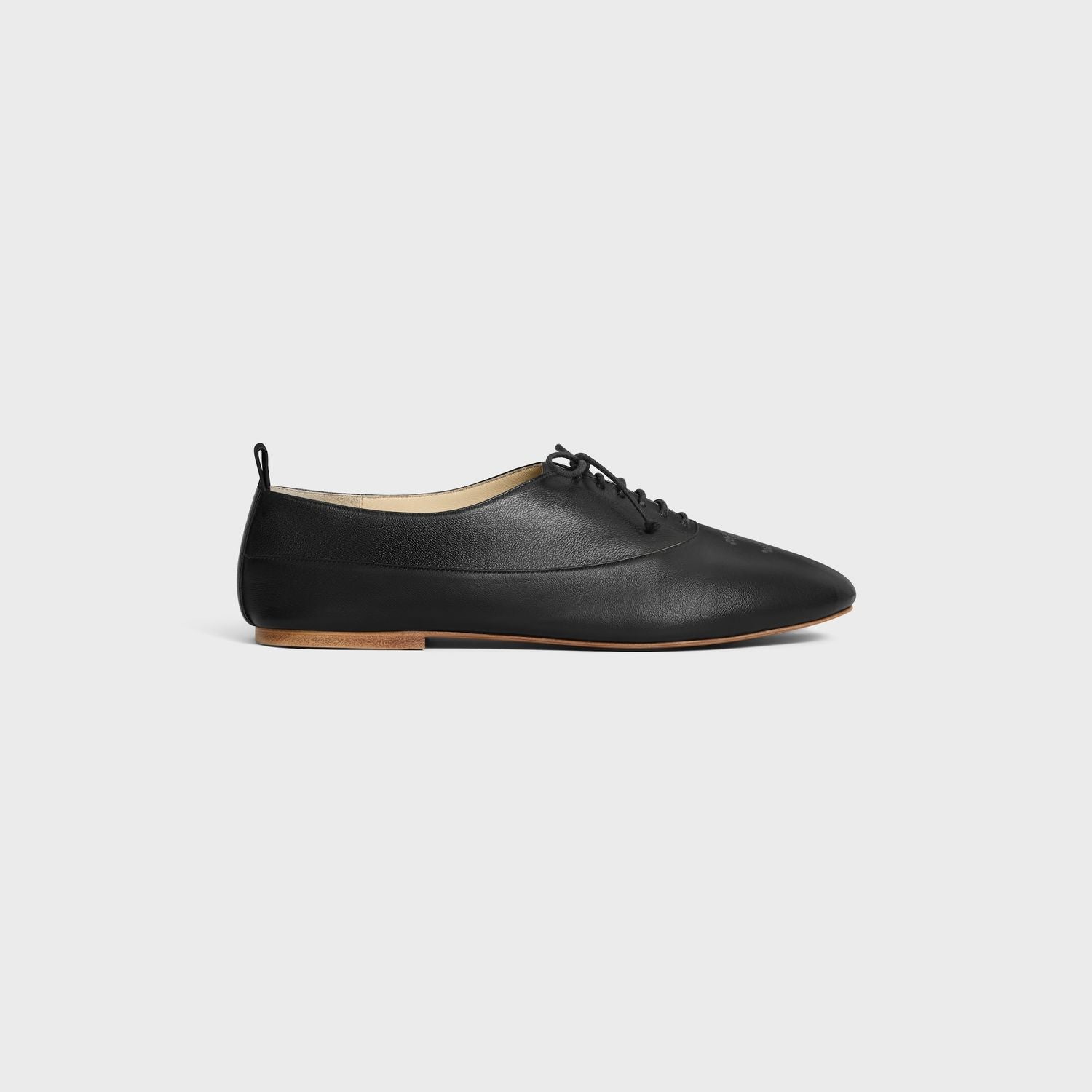 Black Lise Triomphe Richelieu Lamb Leather Derbies