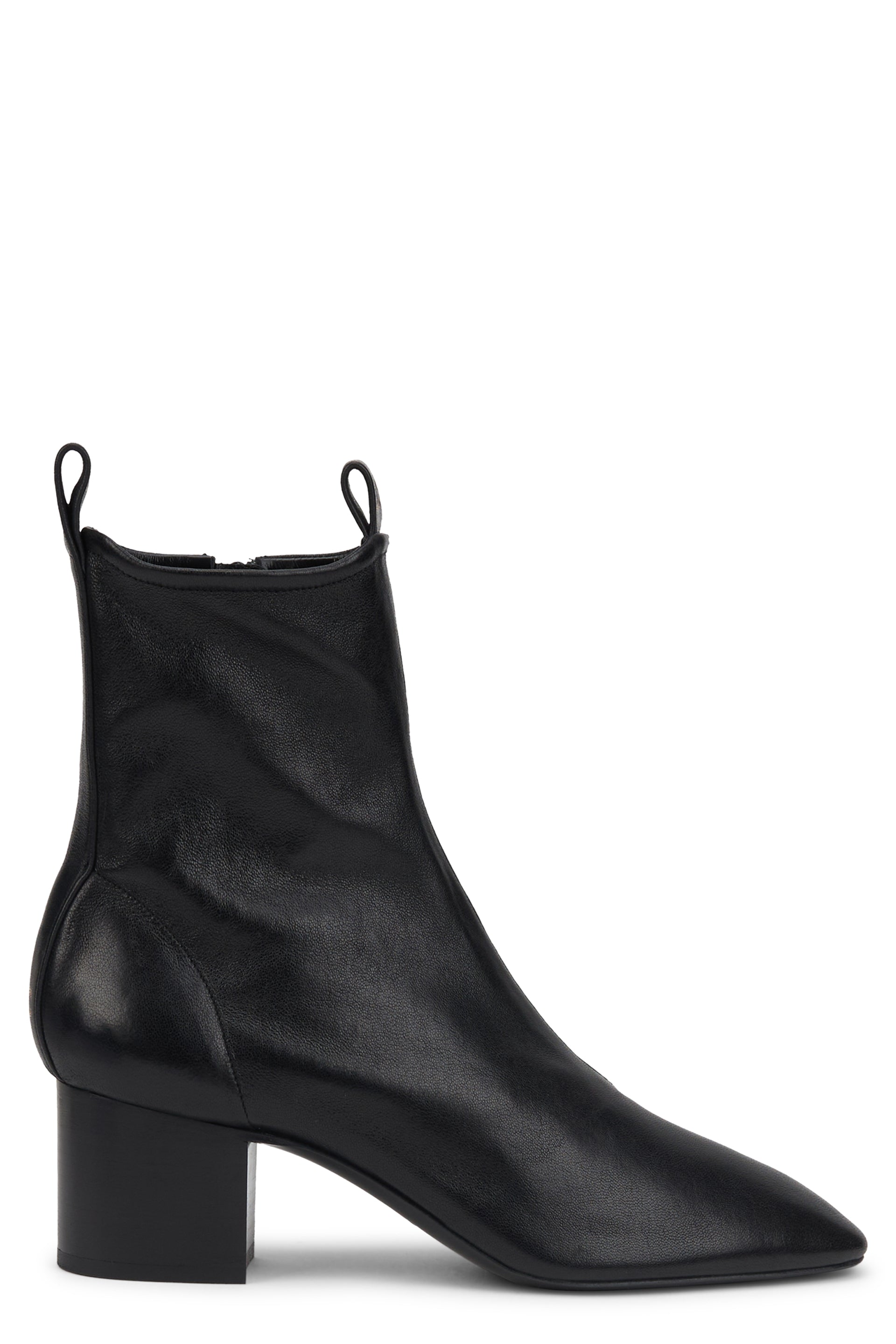 Boot With Zip Cherie In Lambskin Stretch