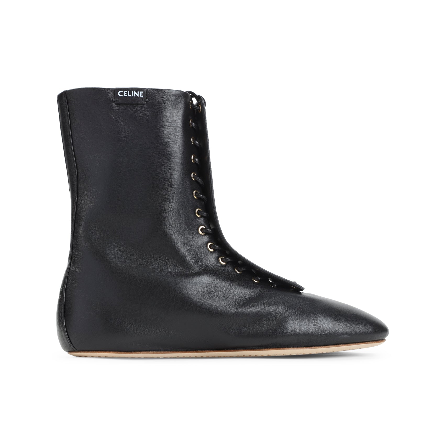 Black Lace-Up Boot