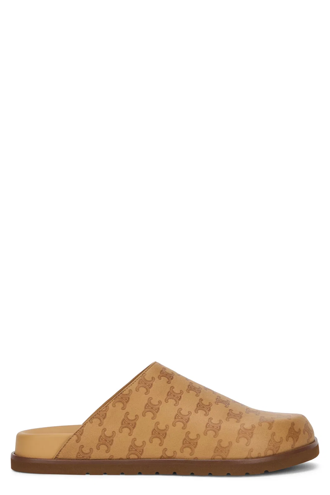 Men's Clogs In Leather With Monogram Print