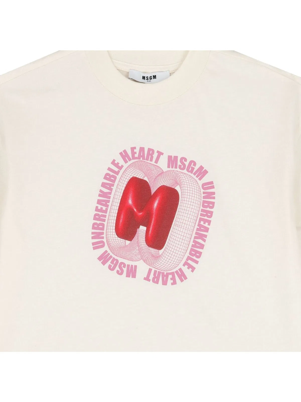 Msgm T-shirt With Logo In Gray