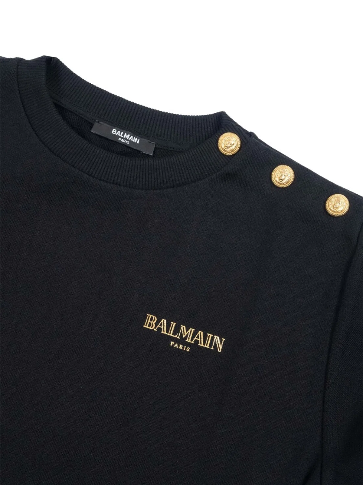 Balmain Unisex Mini Logo Sweatshirt In Black
