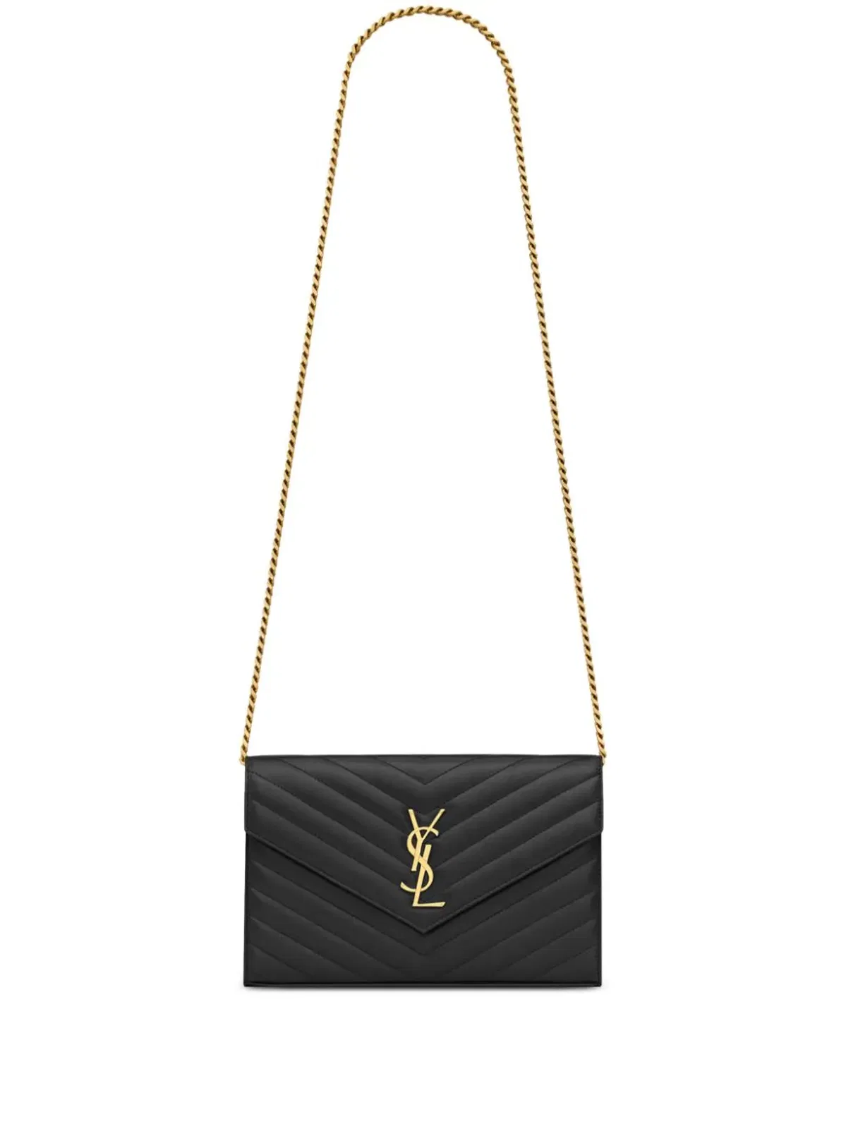 Black Leather Cassandre Clutch