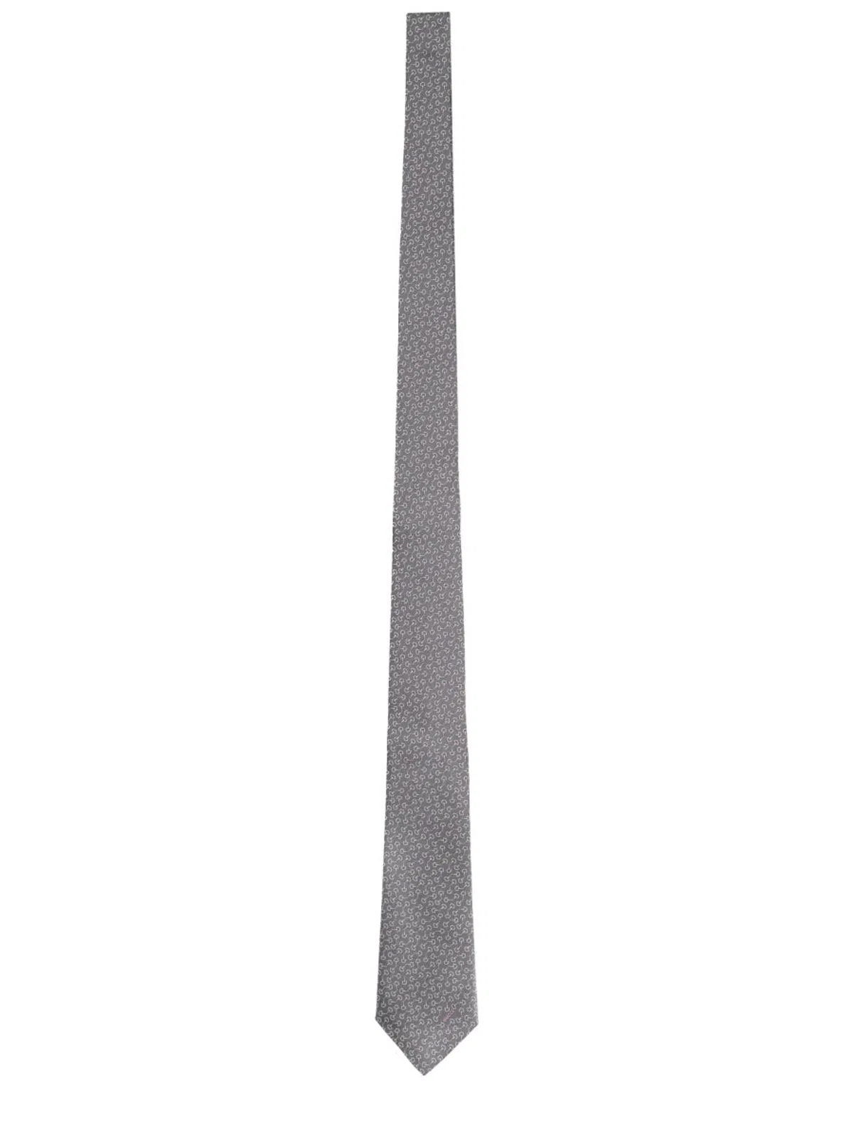 Silk Tie With Clamps