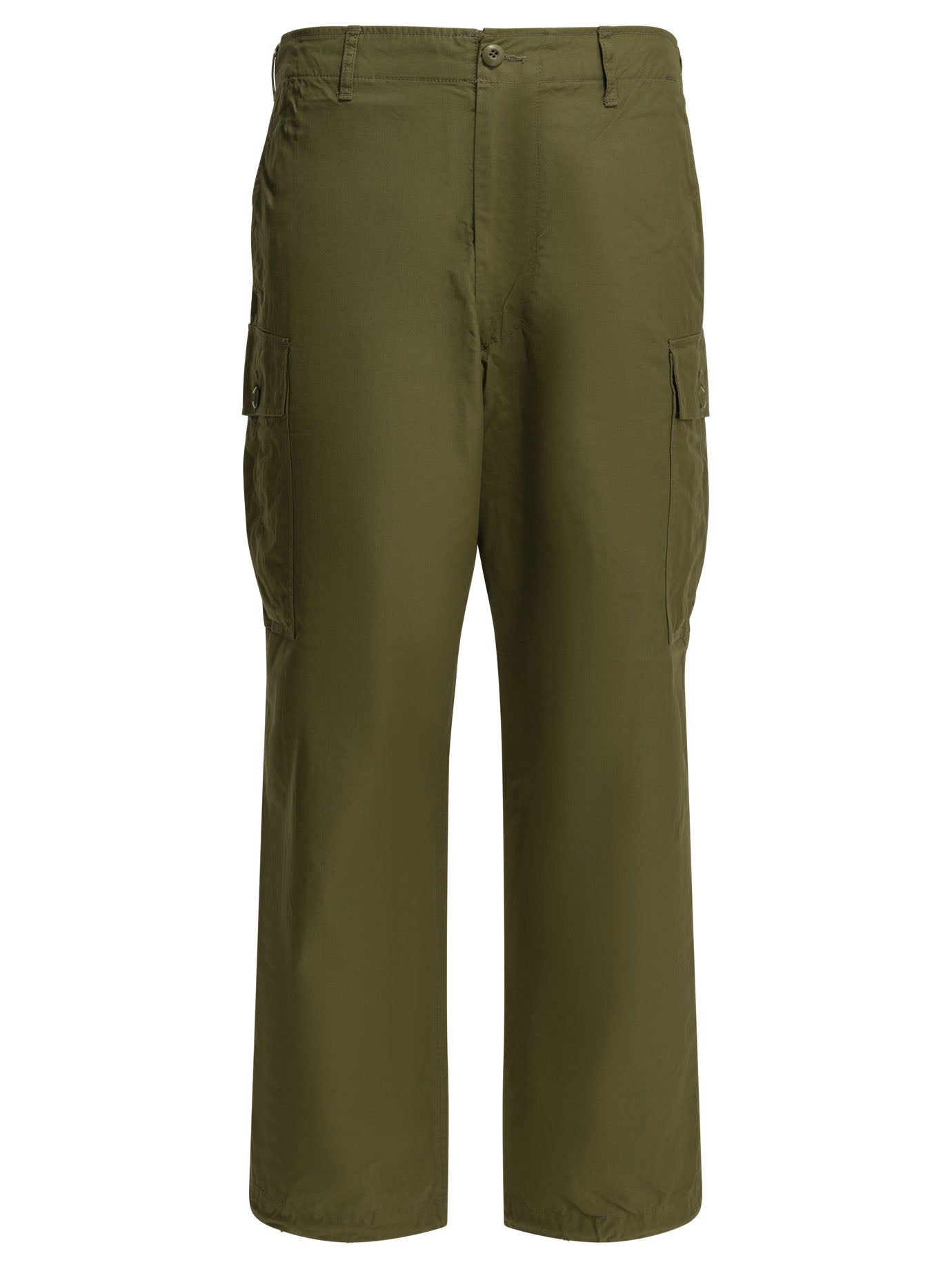 Mil Green Cotton Cargo Pants