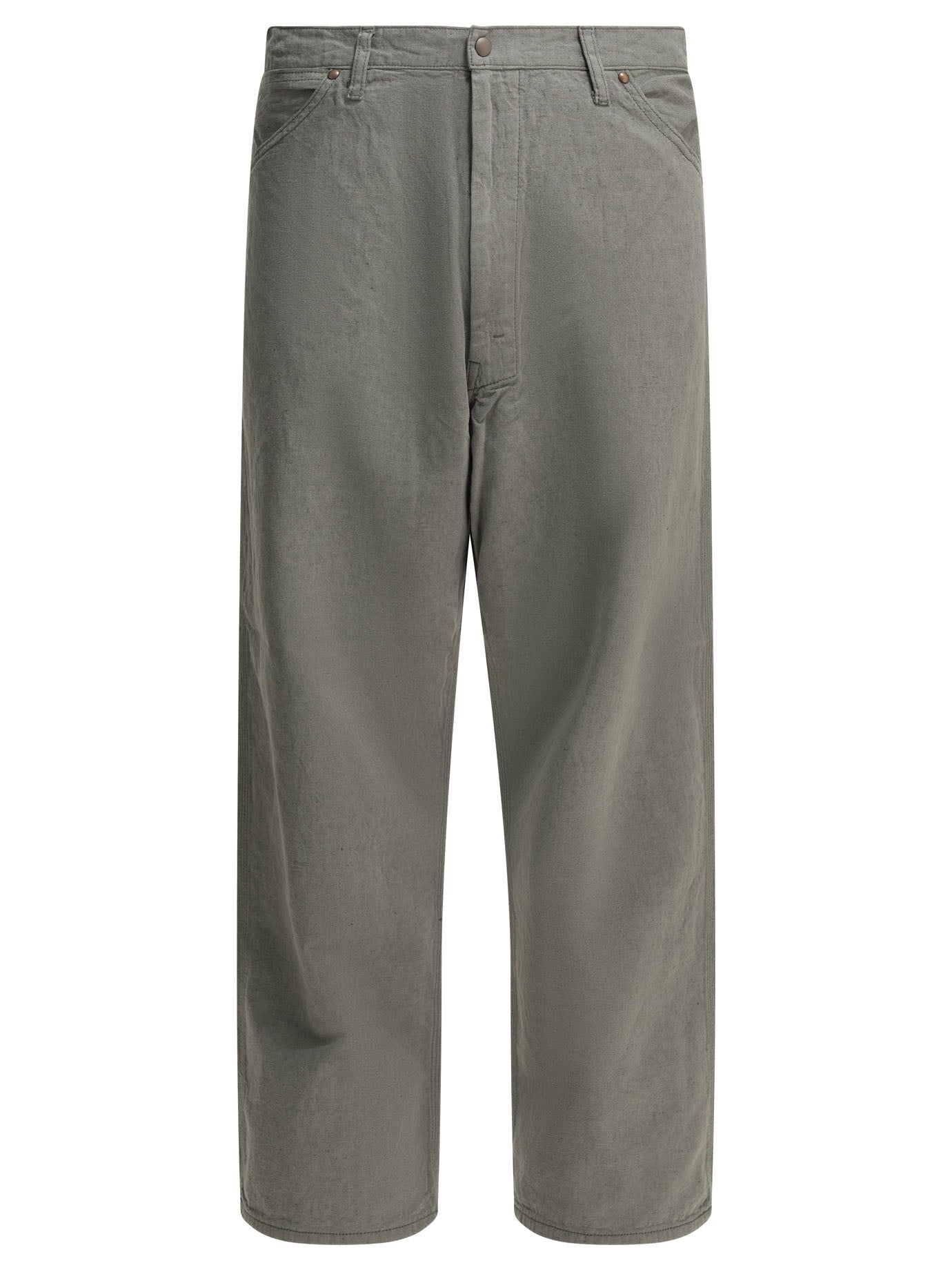 Painter Grey Cotton Linen Work Pants