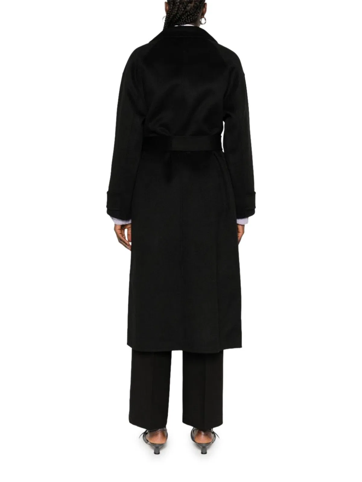 The Dynamis Studio Savile Double-breasted Wool Coat In Black