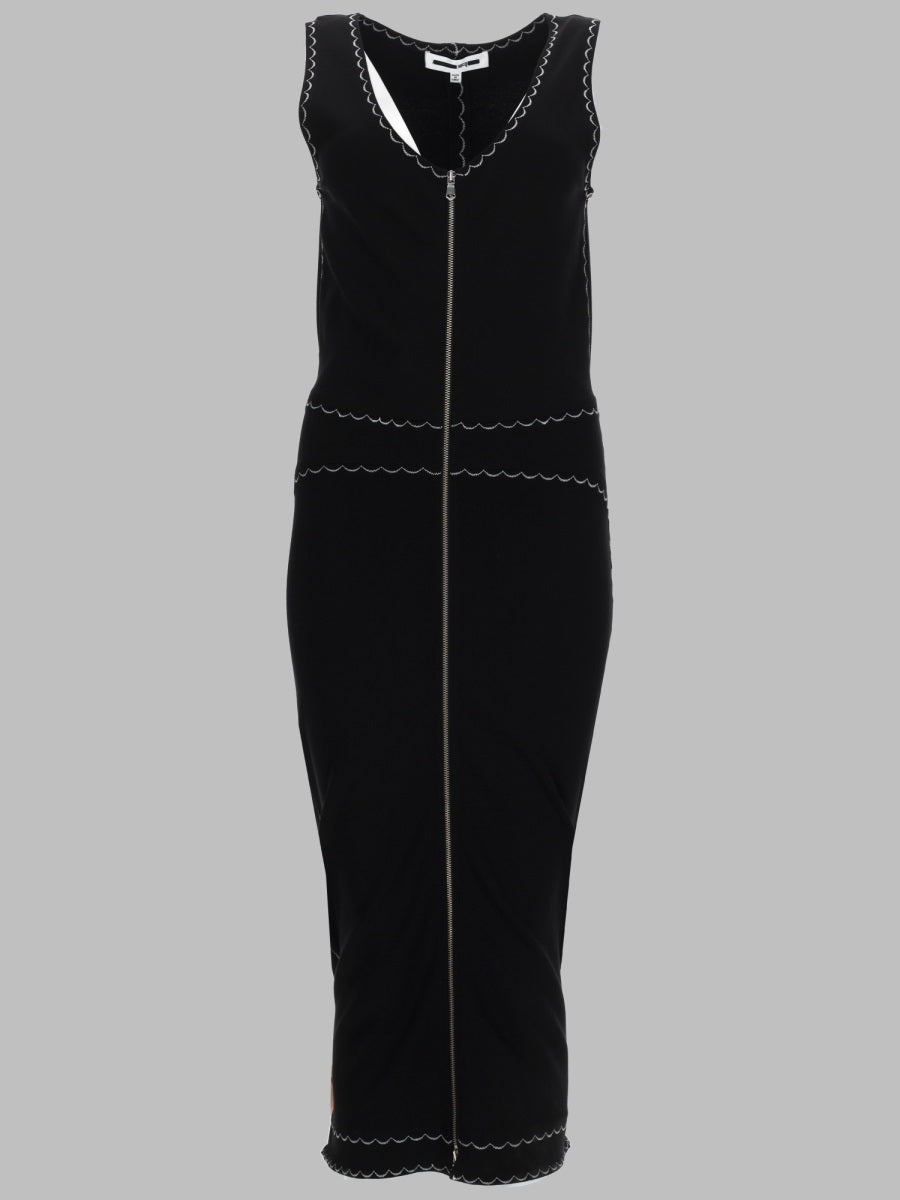 Abito In Viscosa Con Zip