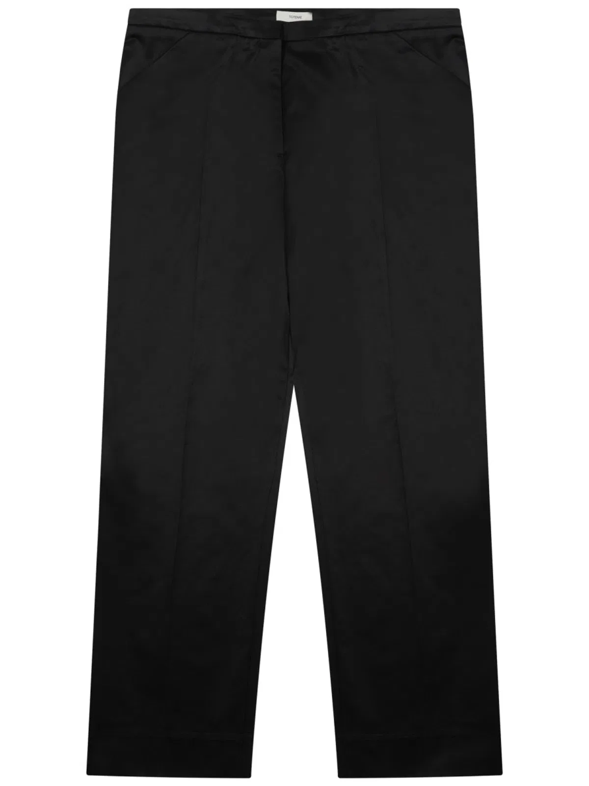 Totême Toteme "cropped" Straight Pants In Black