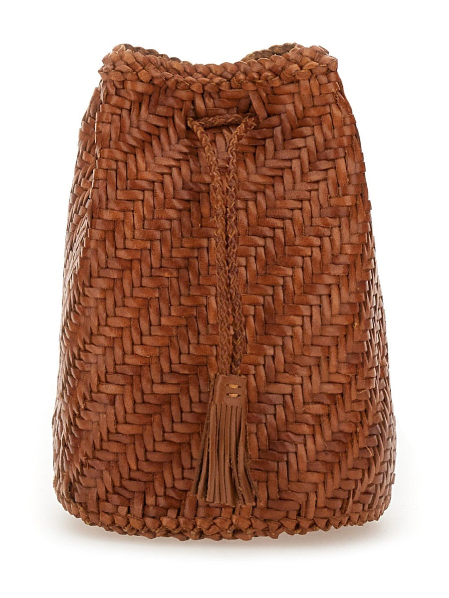 Borsa "Pompom Double Jump Tan"