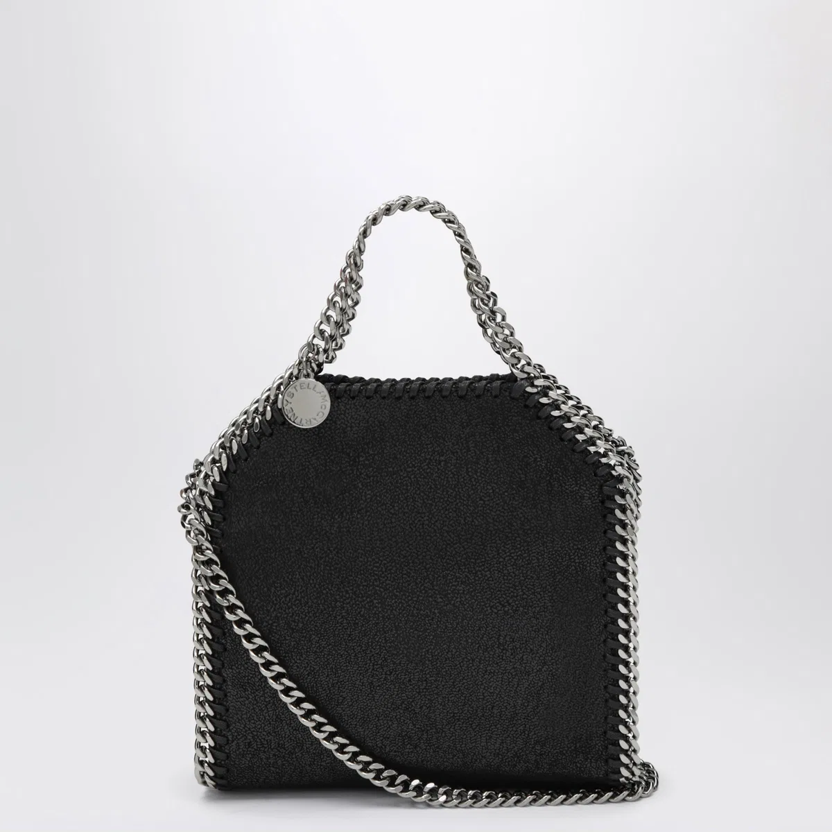 Black Falabella Micro Tote Bag