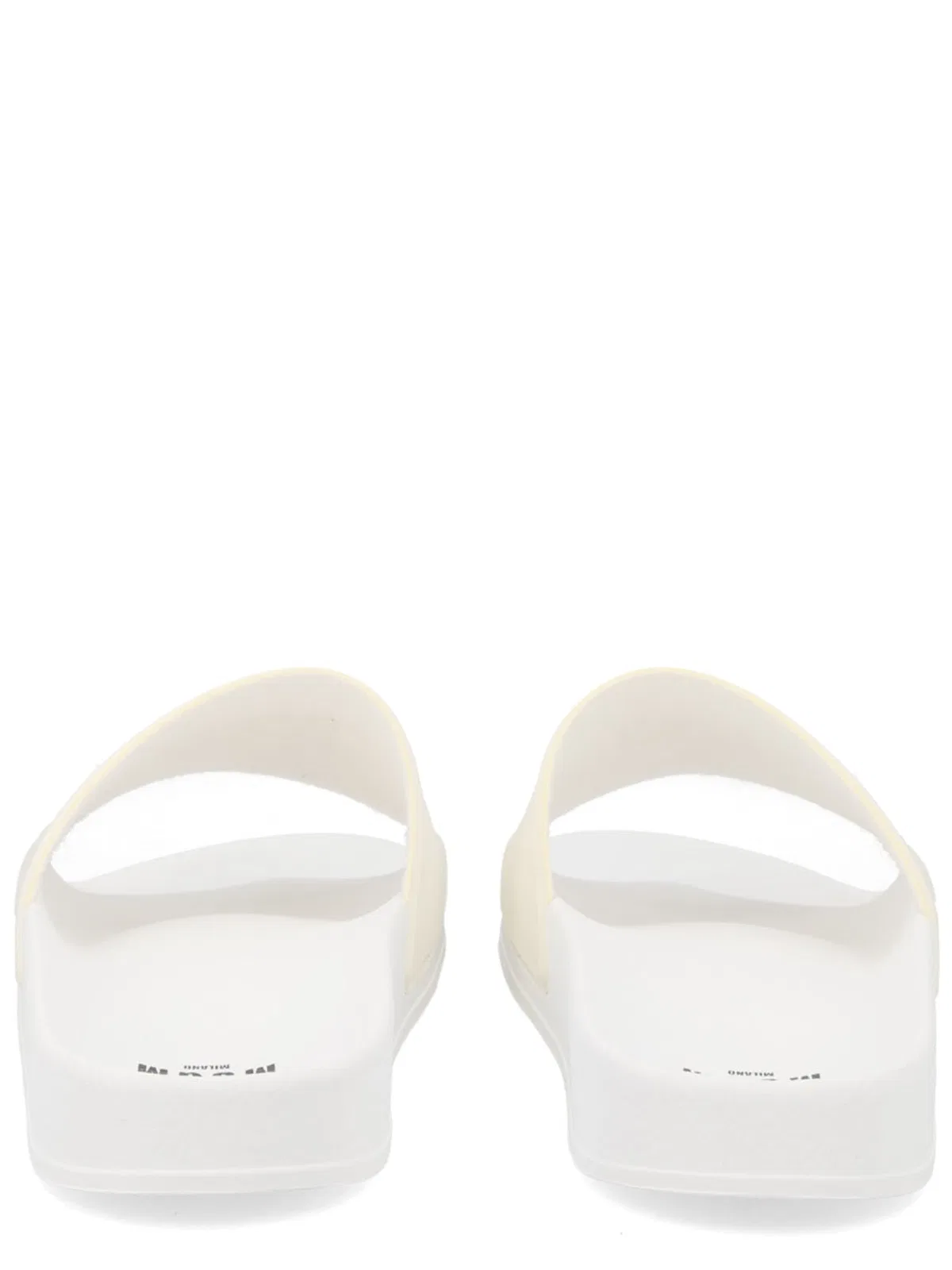 Msgm White Pvc Sandals In White