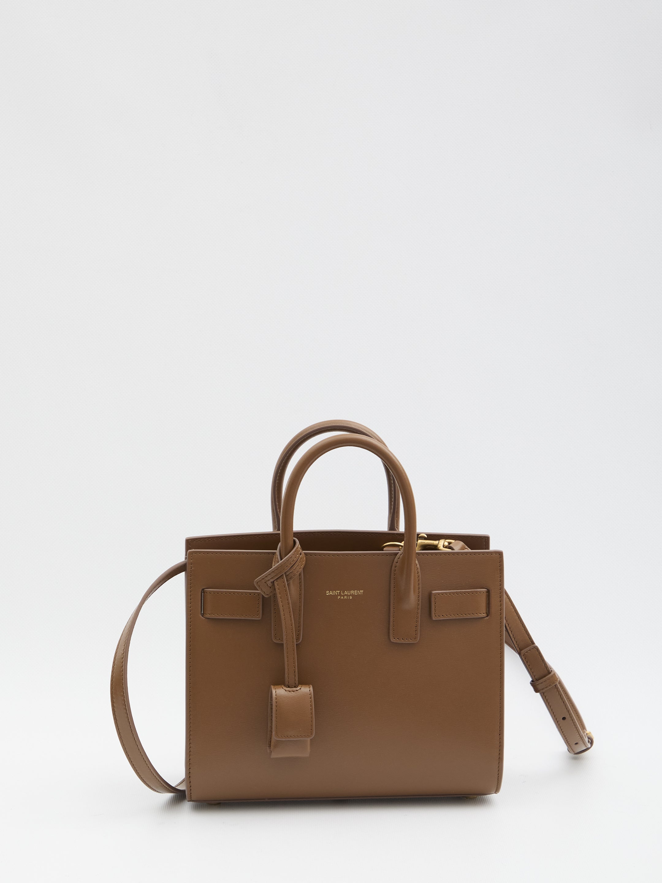 Brown Leather Nano Sac De Jour Handbag