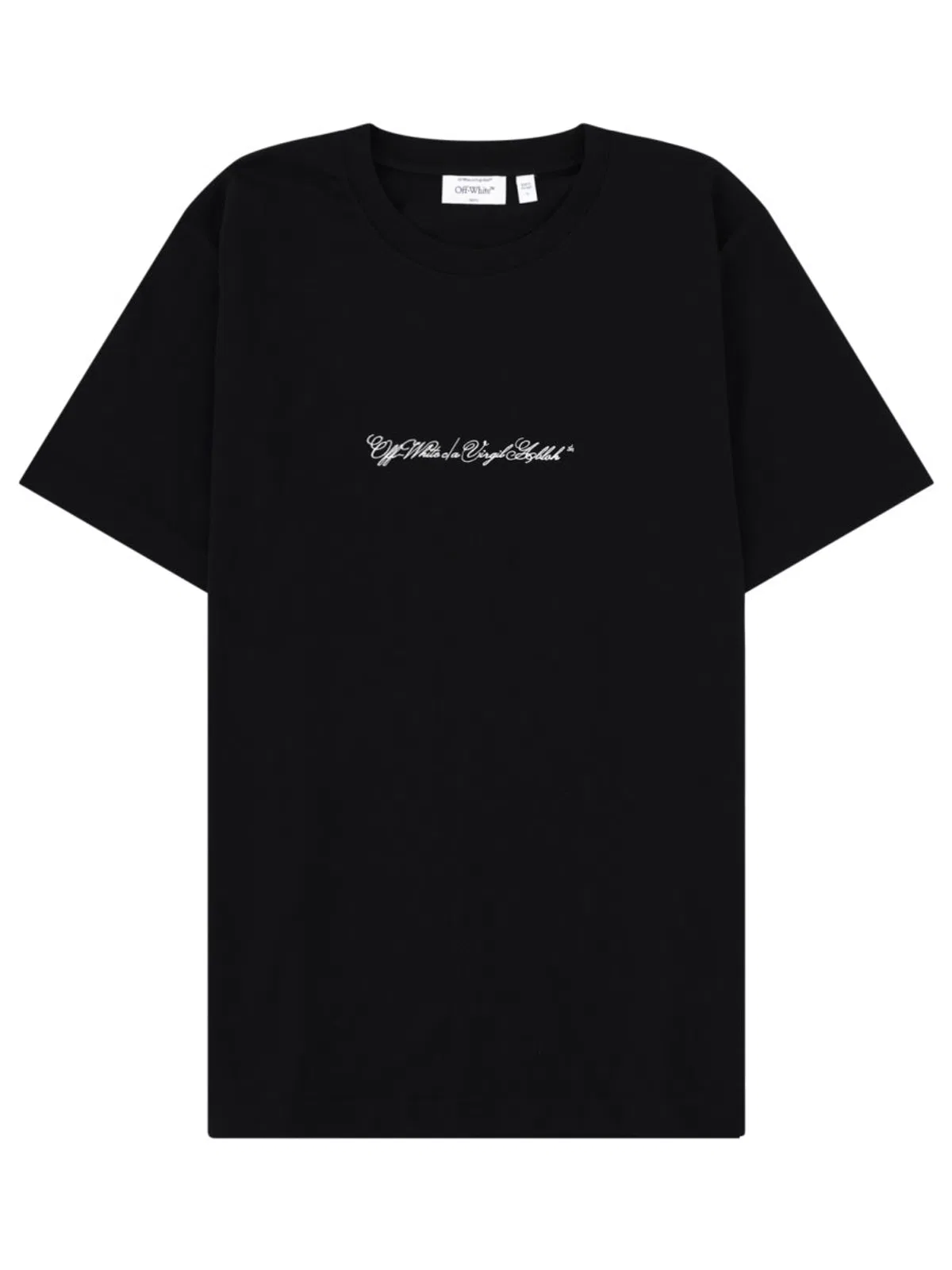 Off-white Script Arrow Embroidered T-shirt In Black