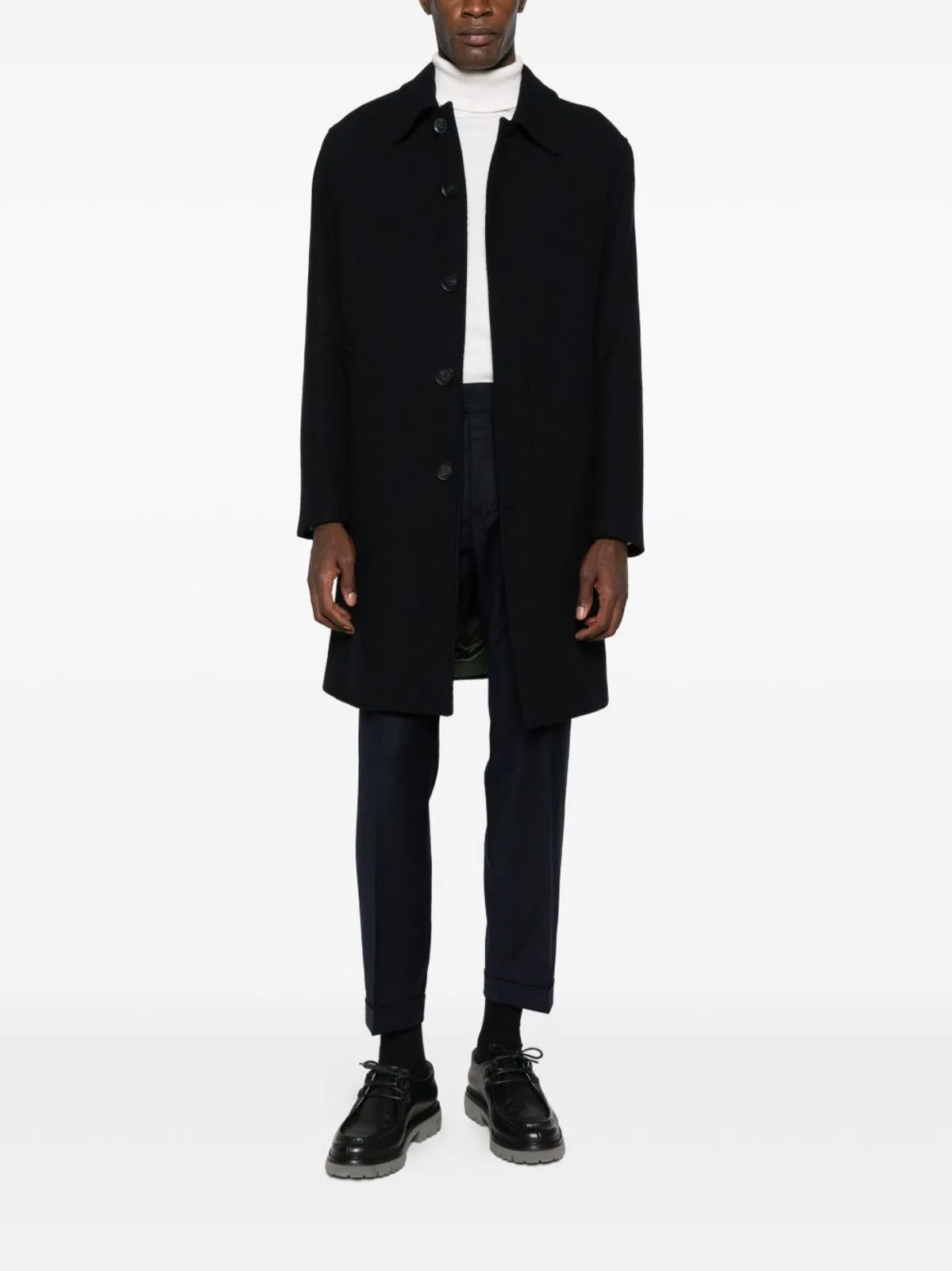 Manuel Ritz Single-breasted Coat In Black