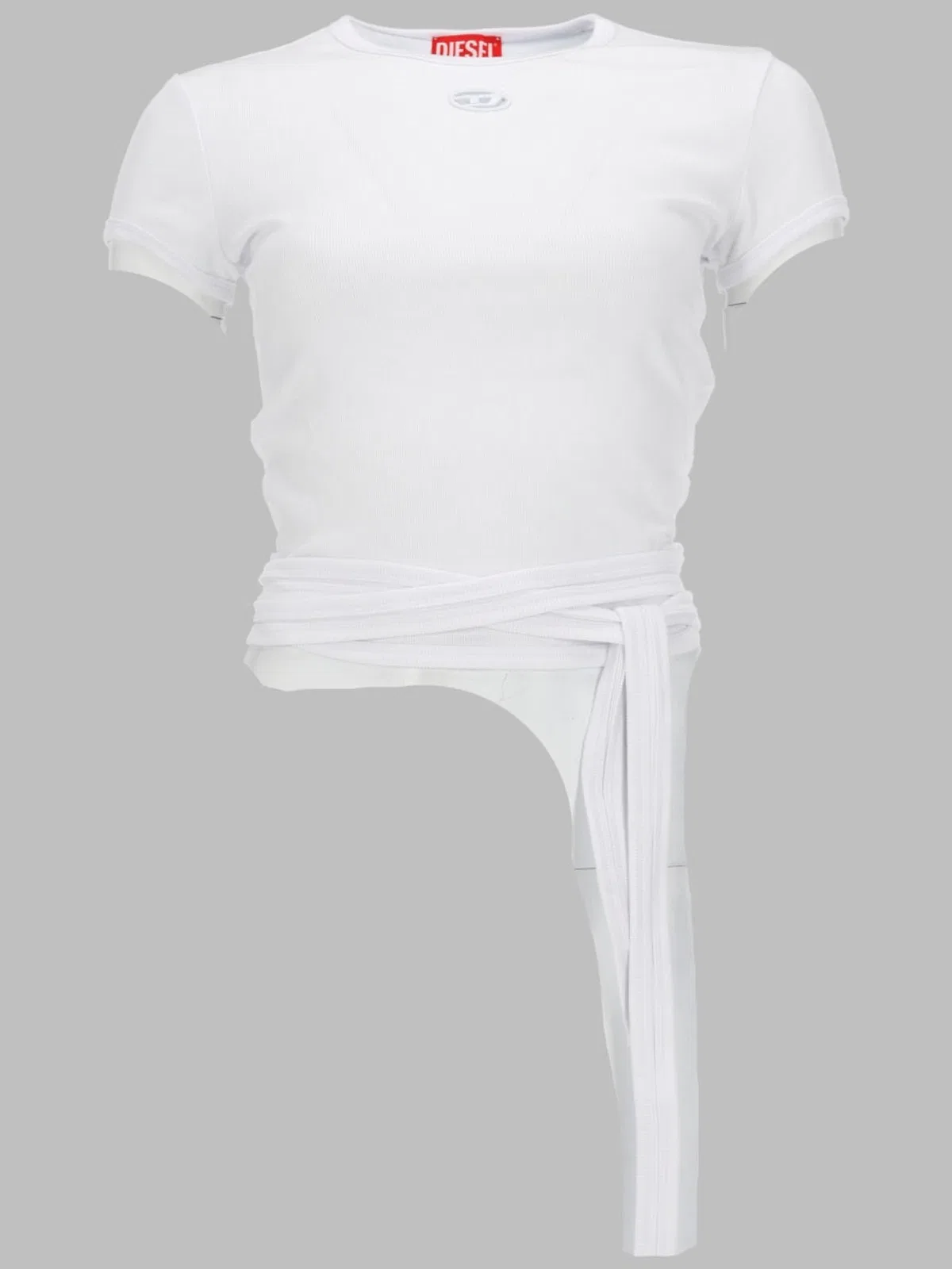 T-Shirt A Costine Con Lacci