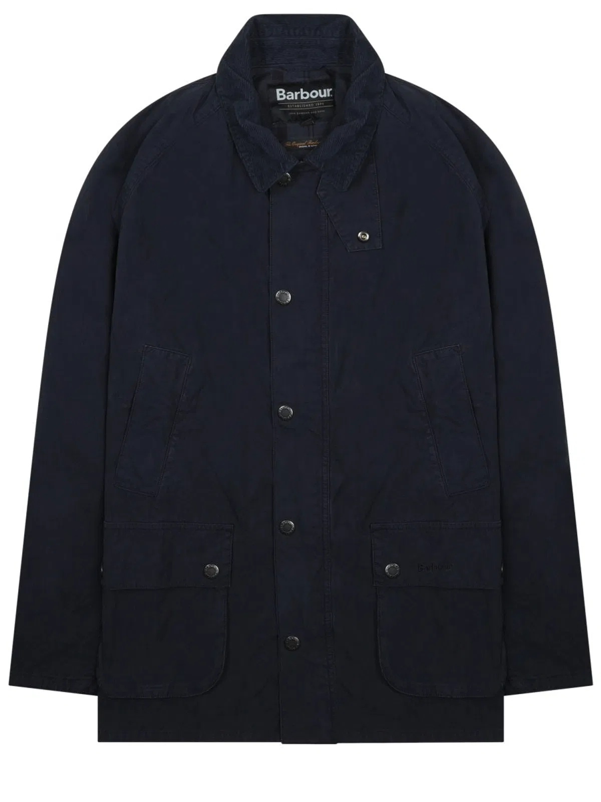 Barbour Blue Solid Shirt Collar Jacket In Blue