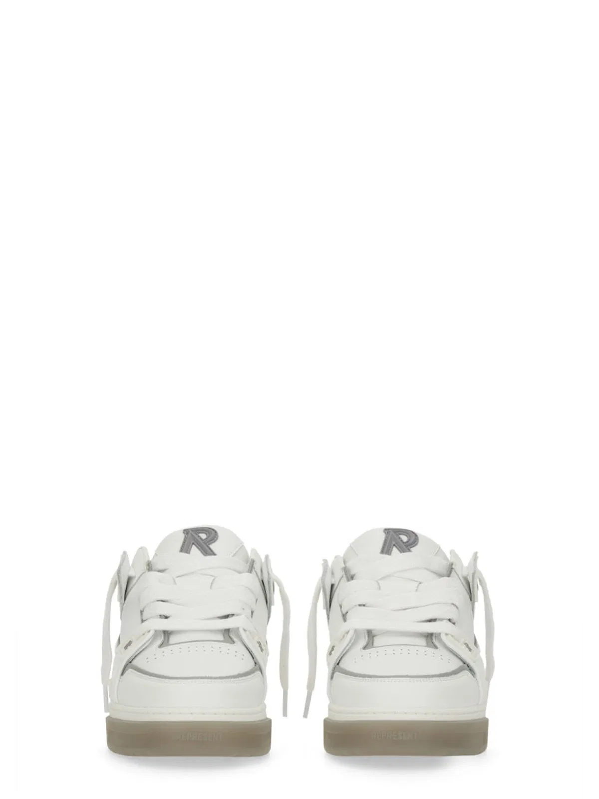 Represent Studio Leather Gradient Sole Sneakers In White