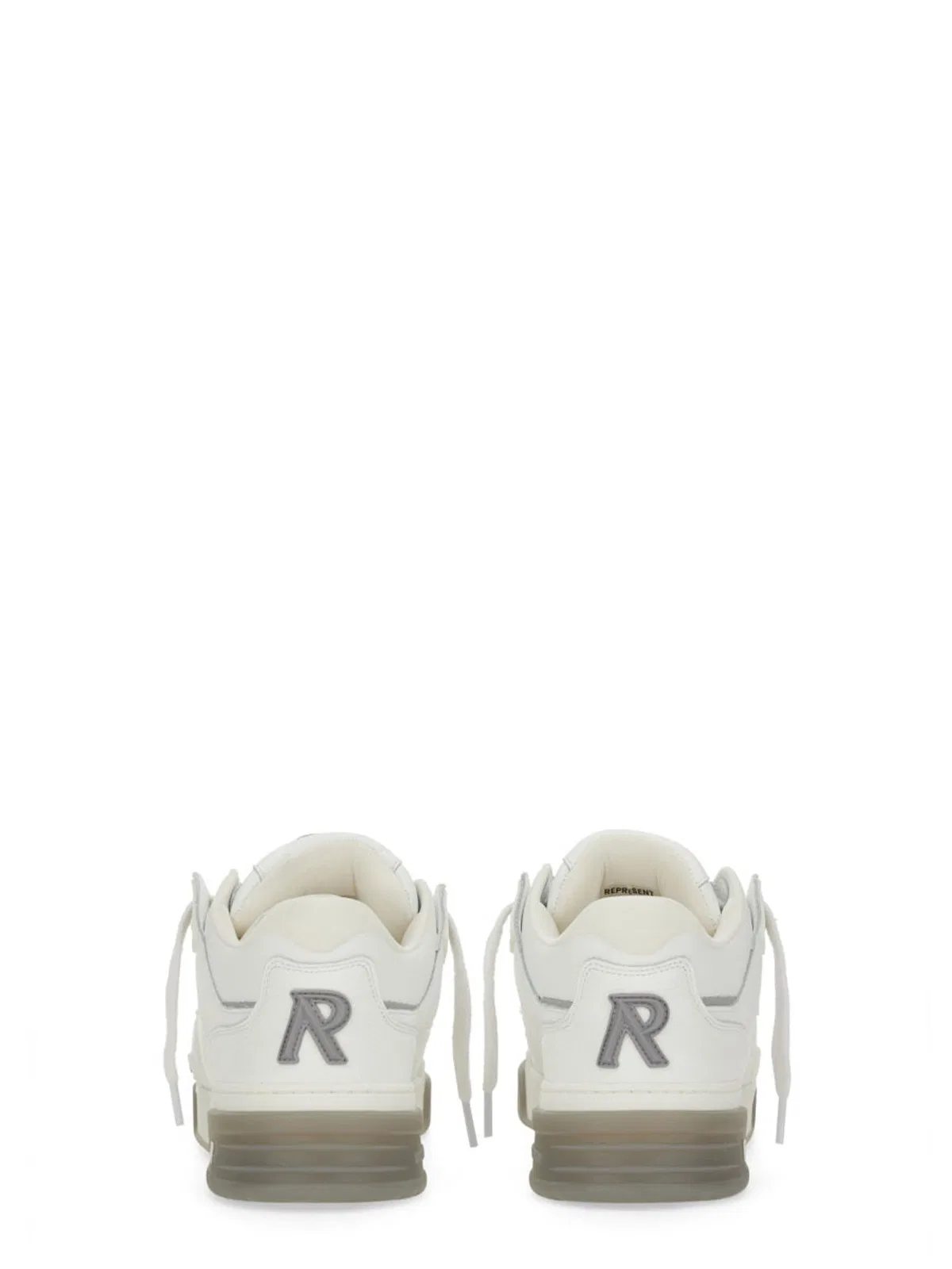 Represent Studio Leather Gradient Sole Sneakers In White