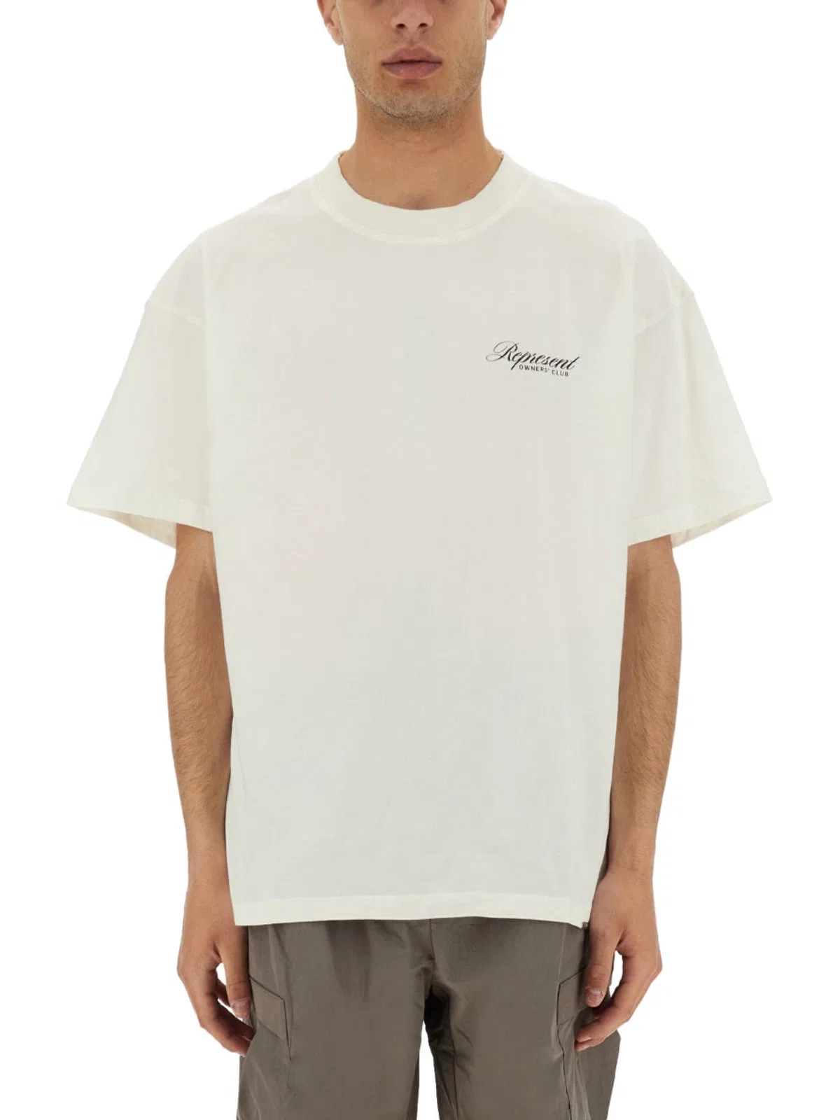 Represent Cotton Owners Club Script T-shirt In White