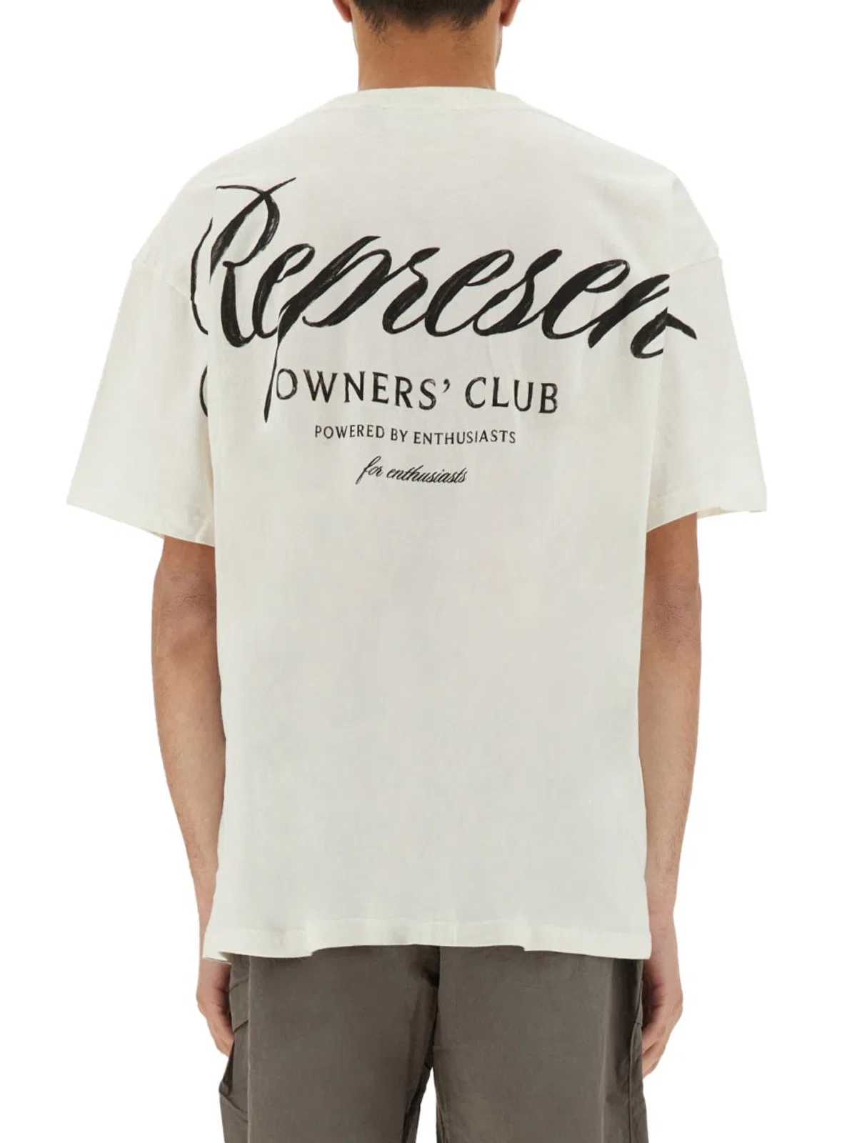 Represent Cotton Owners Club Script T-shirt In White