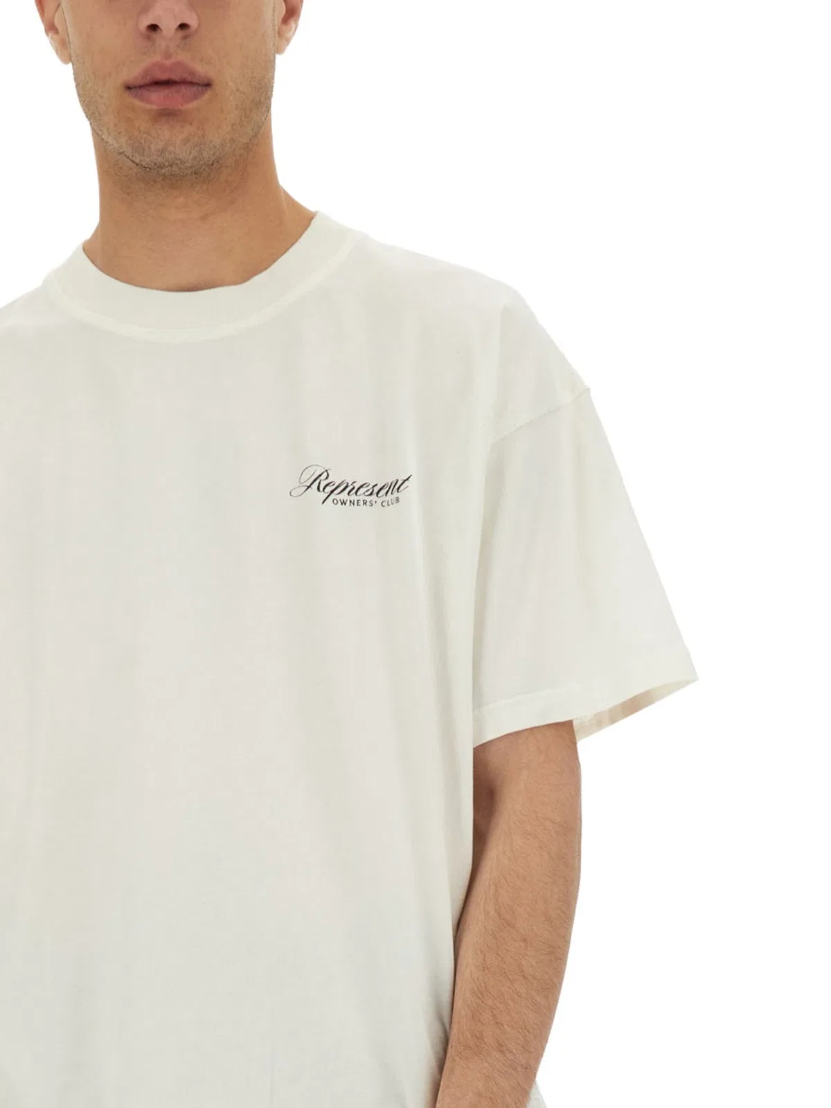Represent Cotton Owners Club Script T-shirt In White