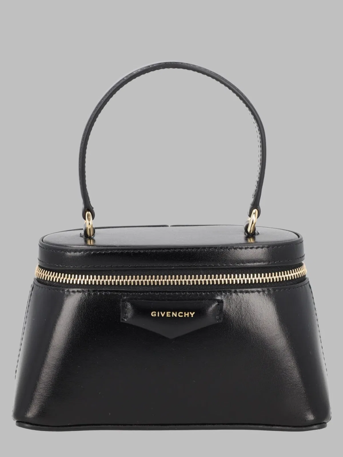 Givenchy Vanity Antigona Leather Handbag With Lettering Logo On The Front In Black