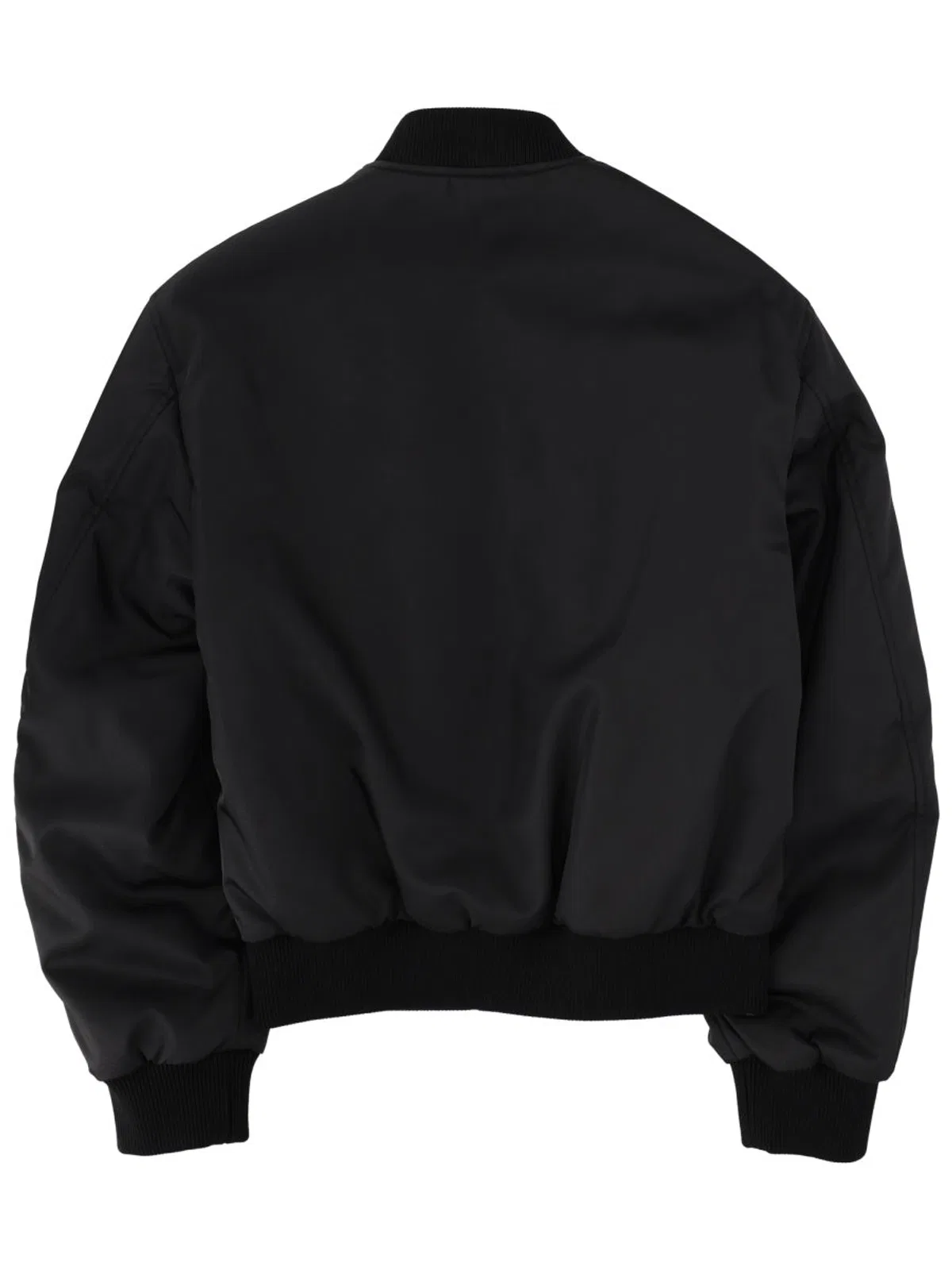 Versace Ribbed Cuffs Jacket Front Pockets Hem In Black