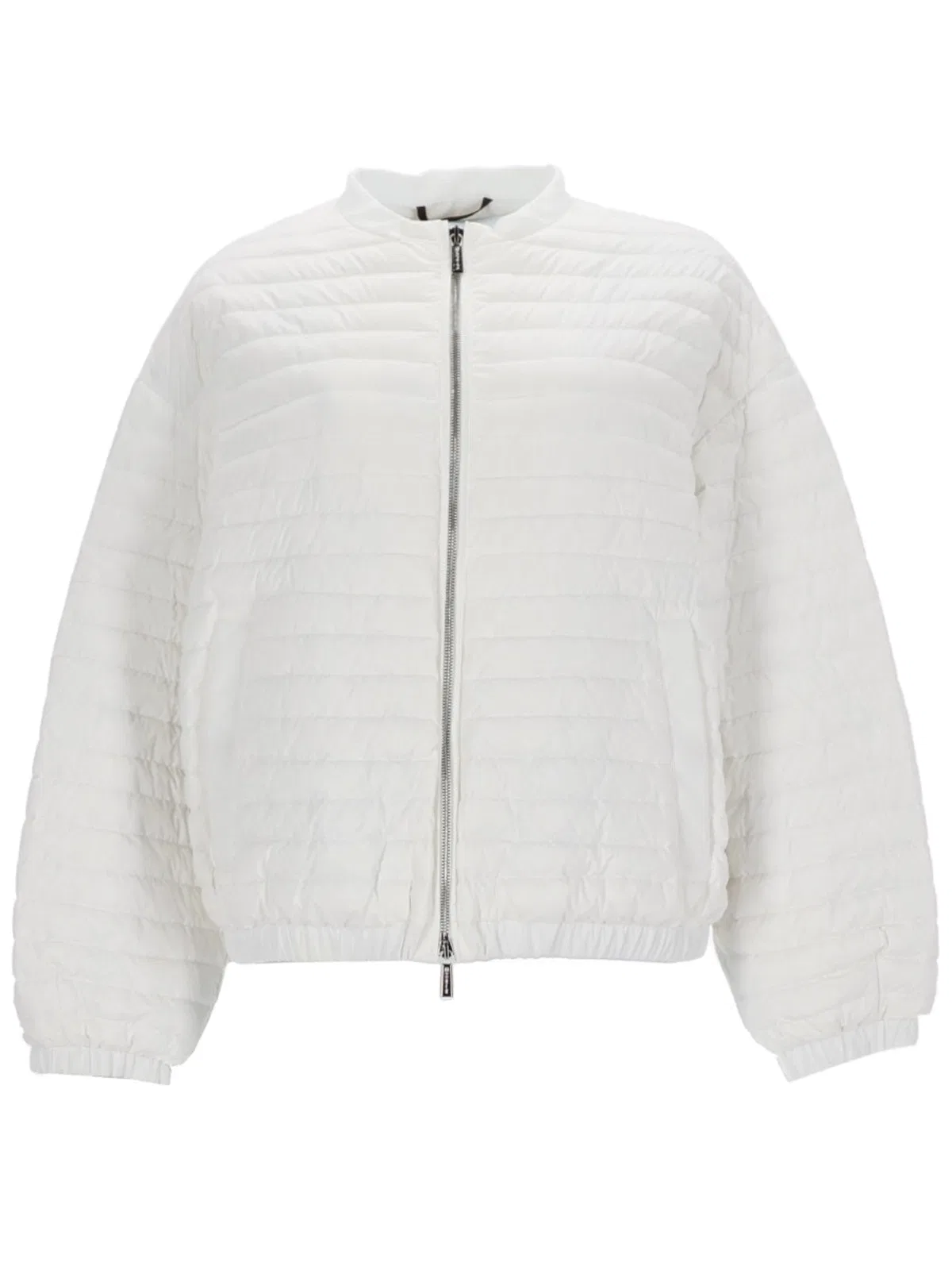 Moorer Zip-up Quilted Jacket In White