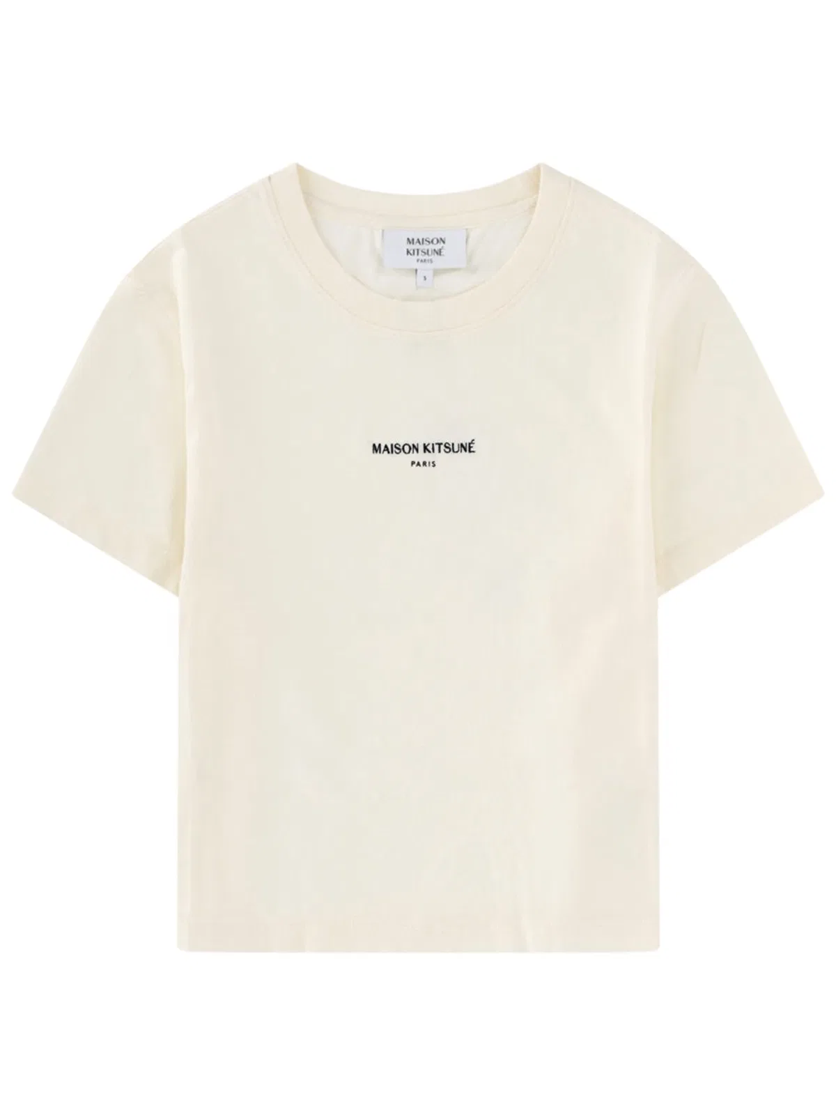 Maison Kitsuné T-shirt Con Logo In Beige