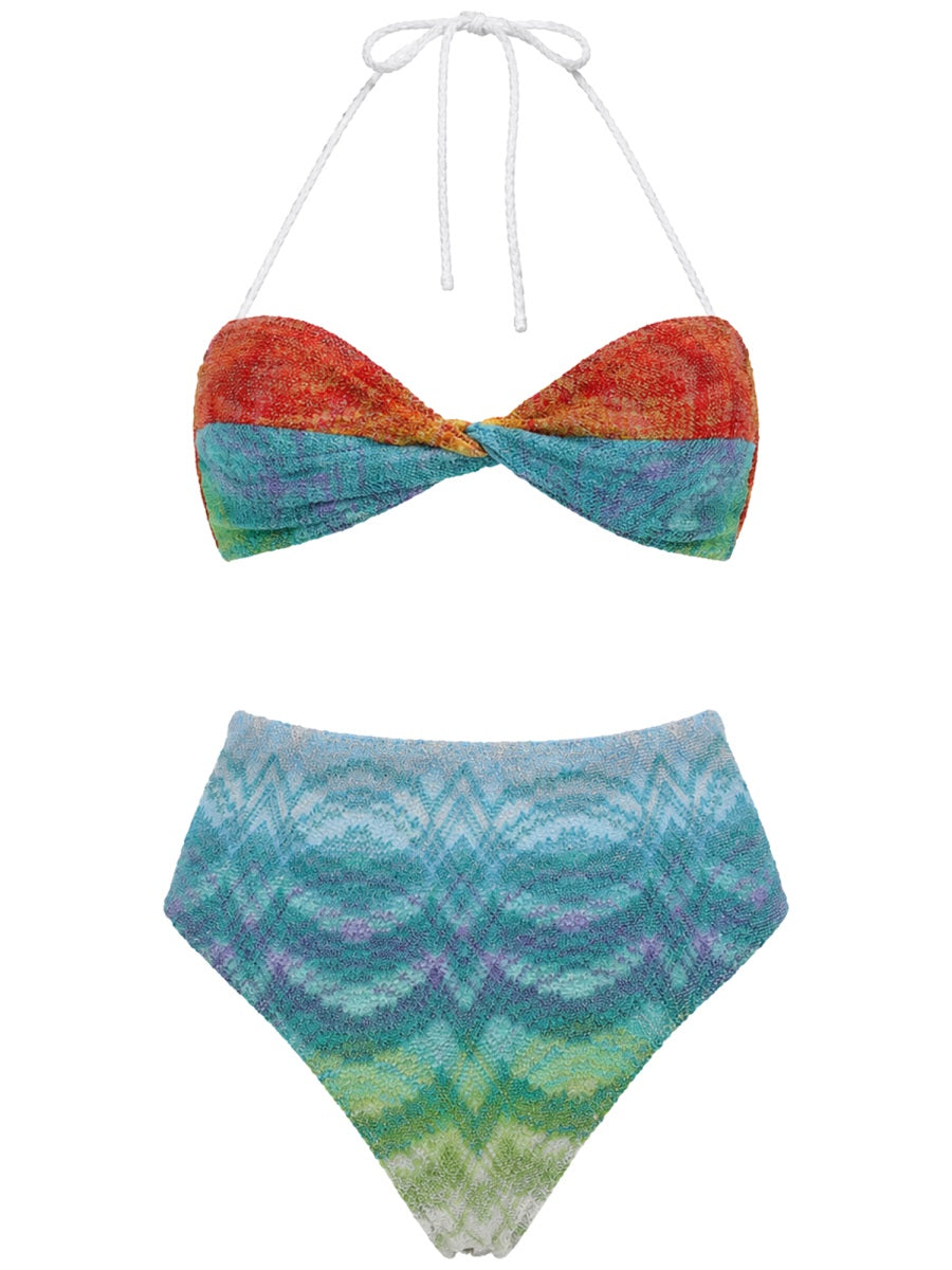 Costume Bikini Con Motivo Chevron
