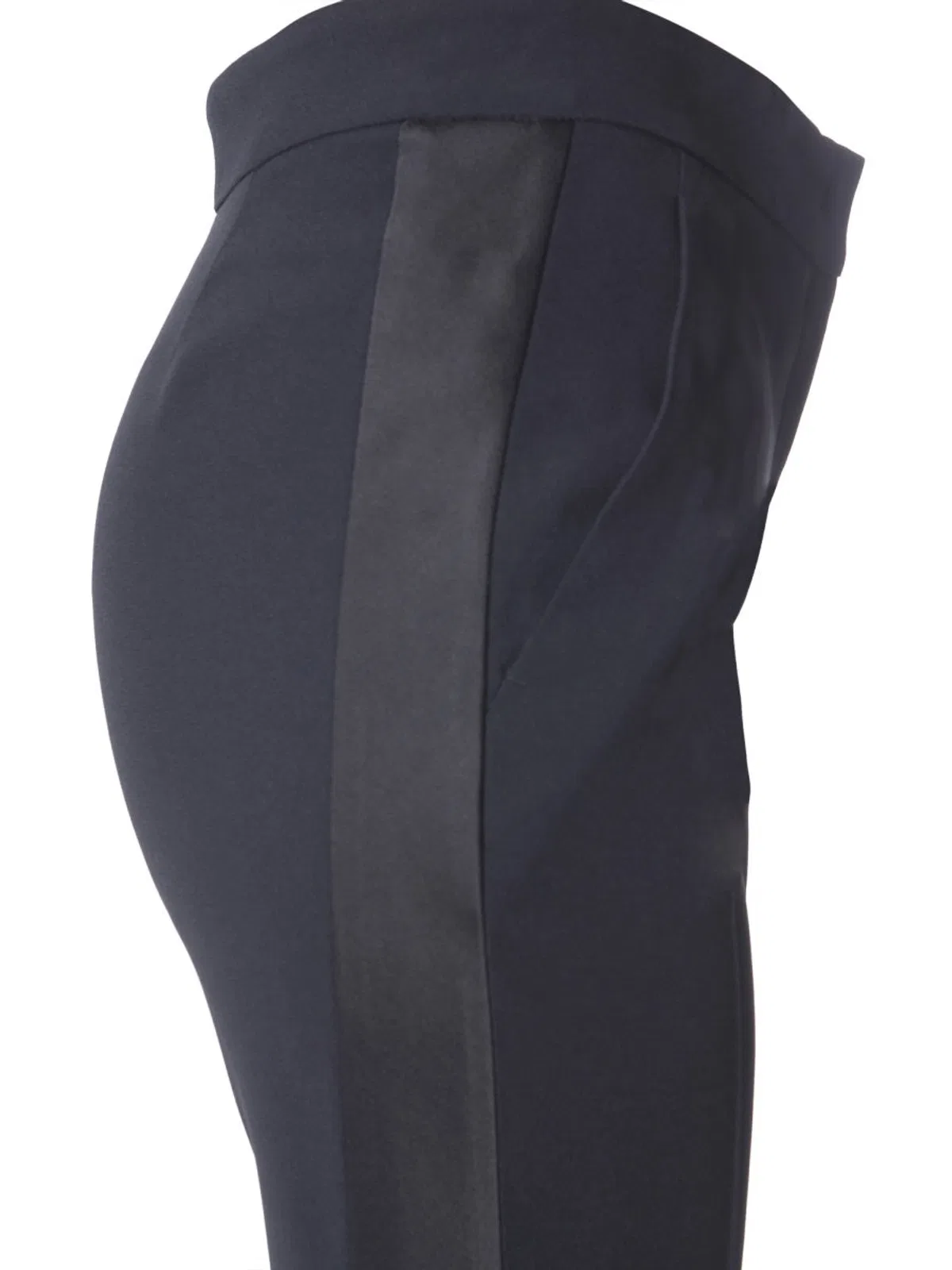 N°21 Black Straight Flat Front Pants In Black
