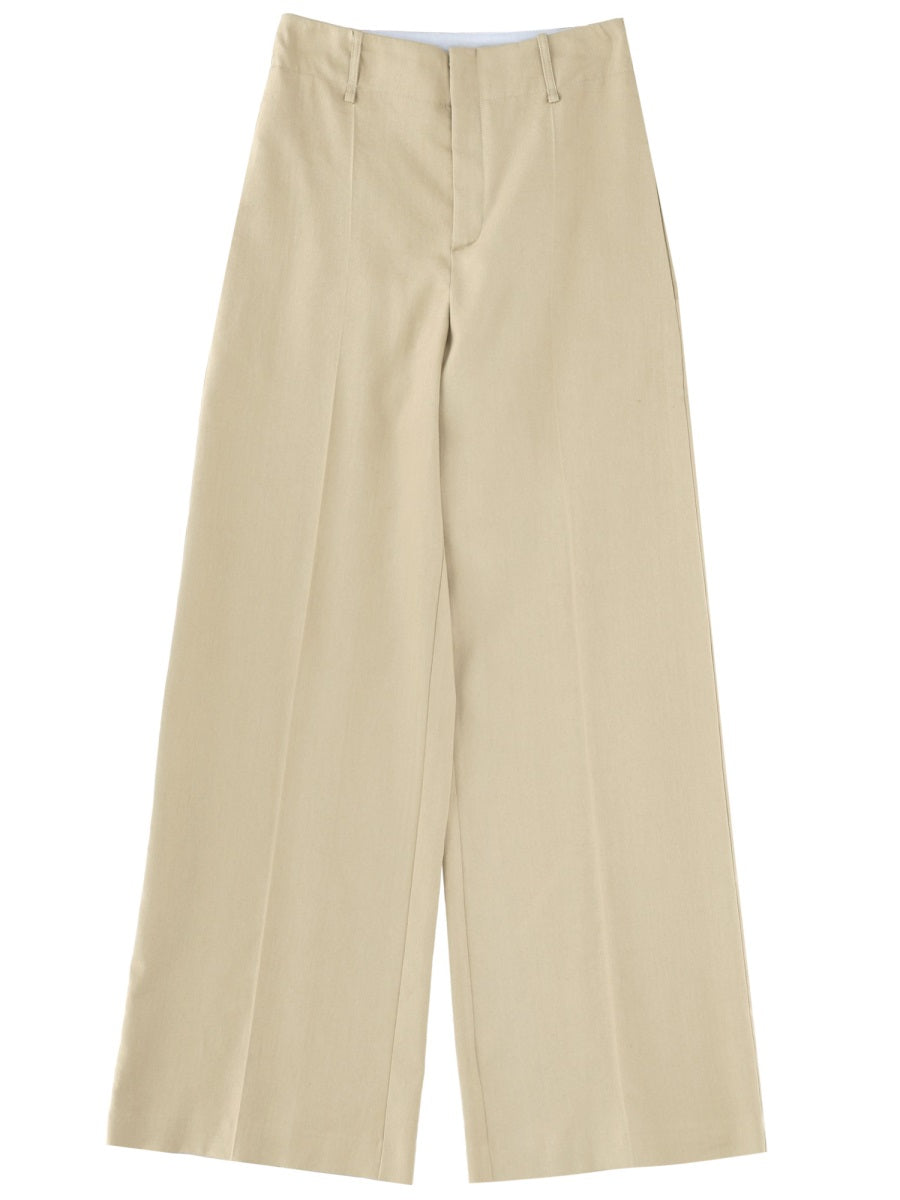 Linen Blend Tailored Pants