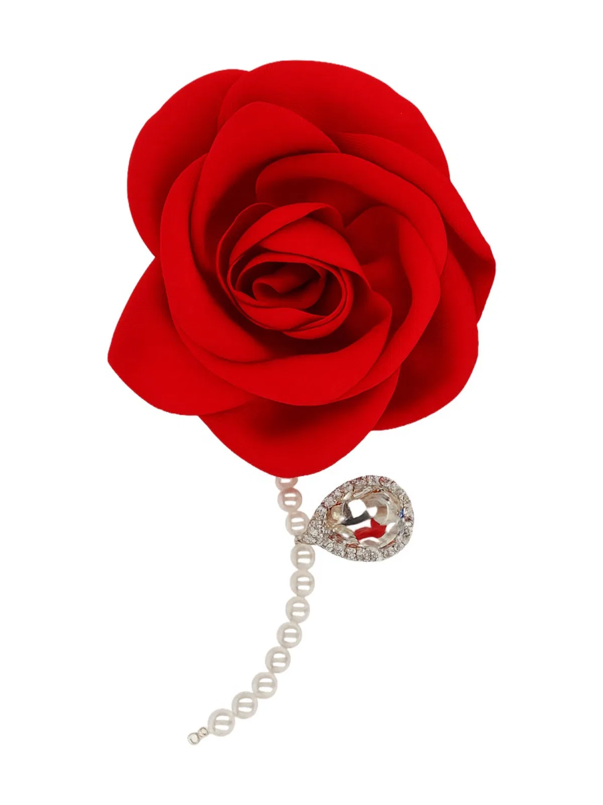 Orecchino Pendente Con Rosa