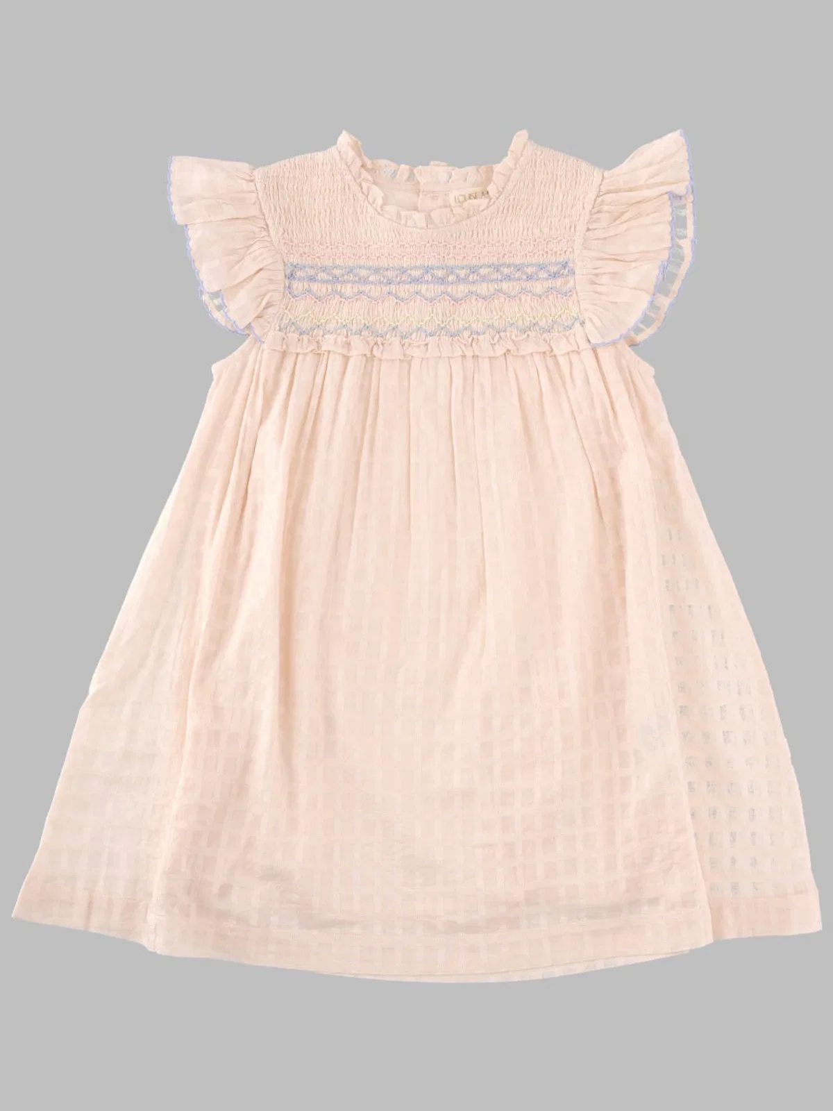 Louise Misha Kids'  Vestito Con Ricamo In Beige