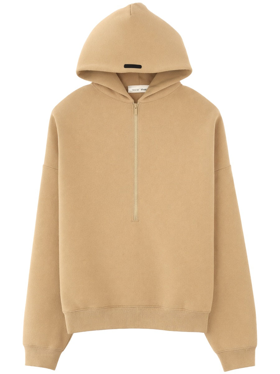 Felpa Con Zip E Cappuccio