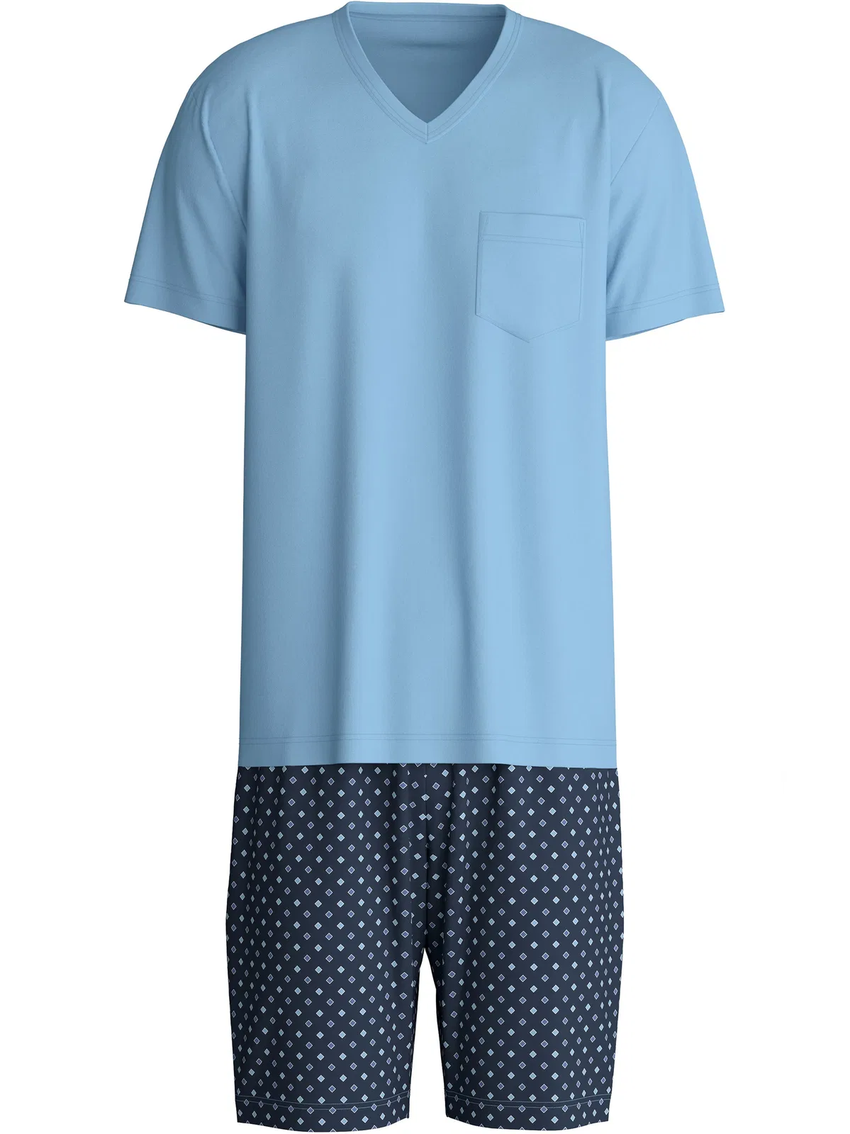 Blue Cotton Short Pajamas