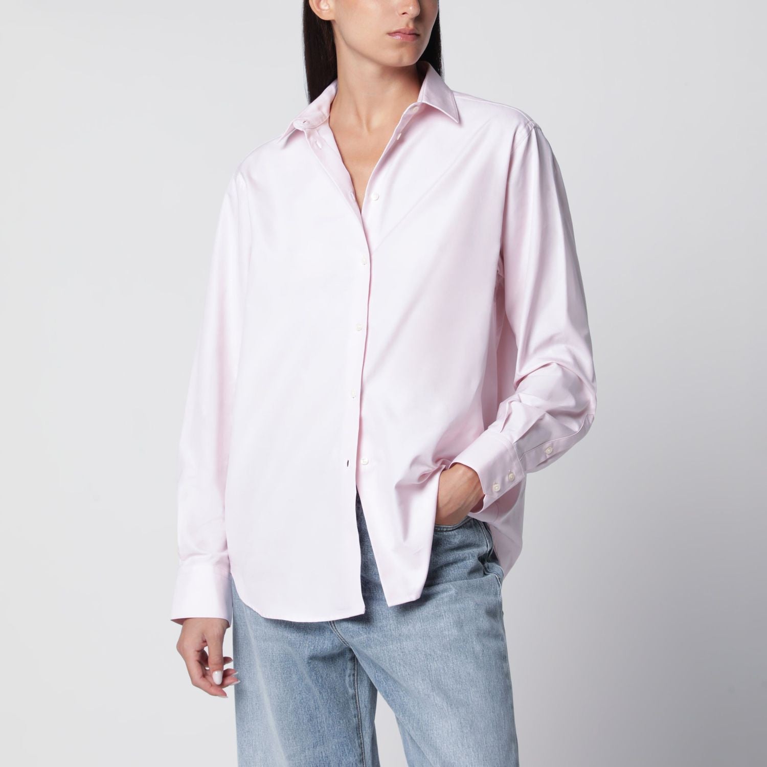 Pink Cotton Buttondown Shirt