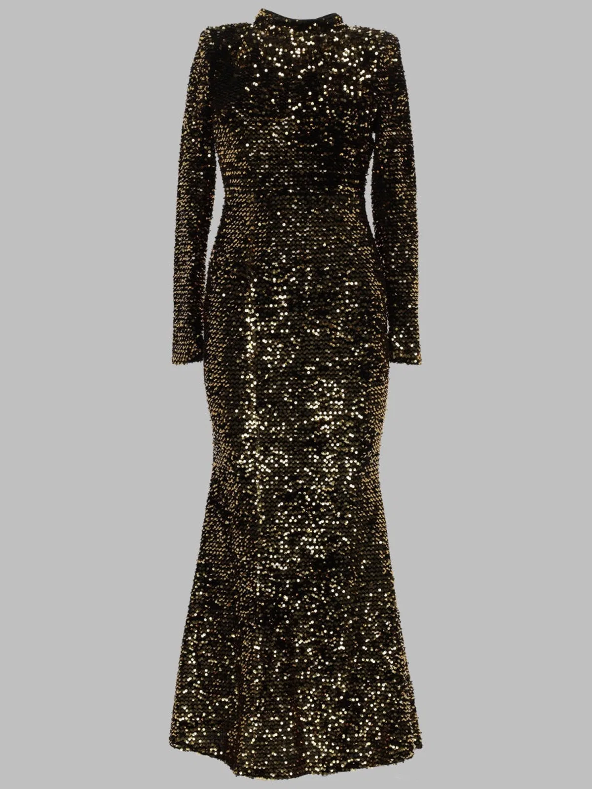 Joshe Abito In Paillettes In Gold