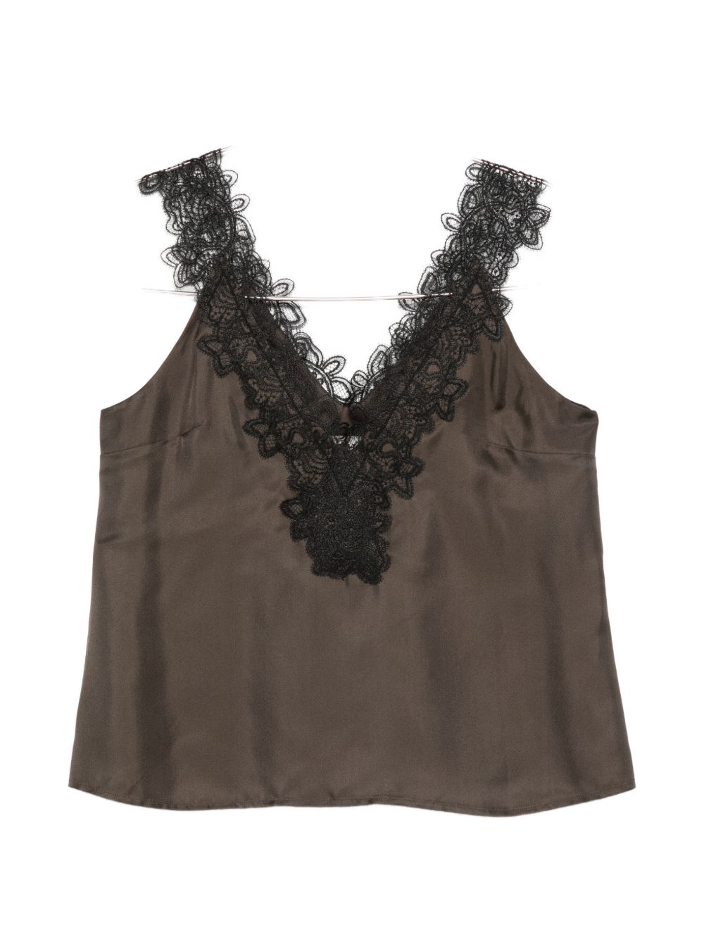 Chocolate Silk Lace Top
