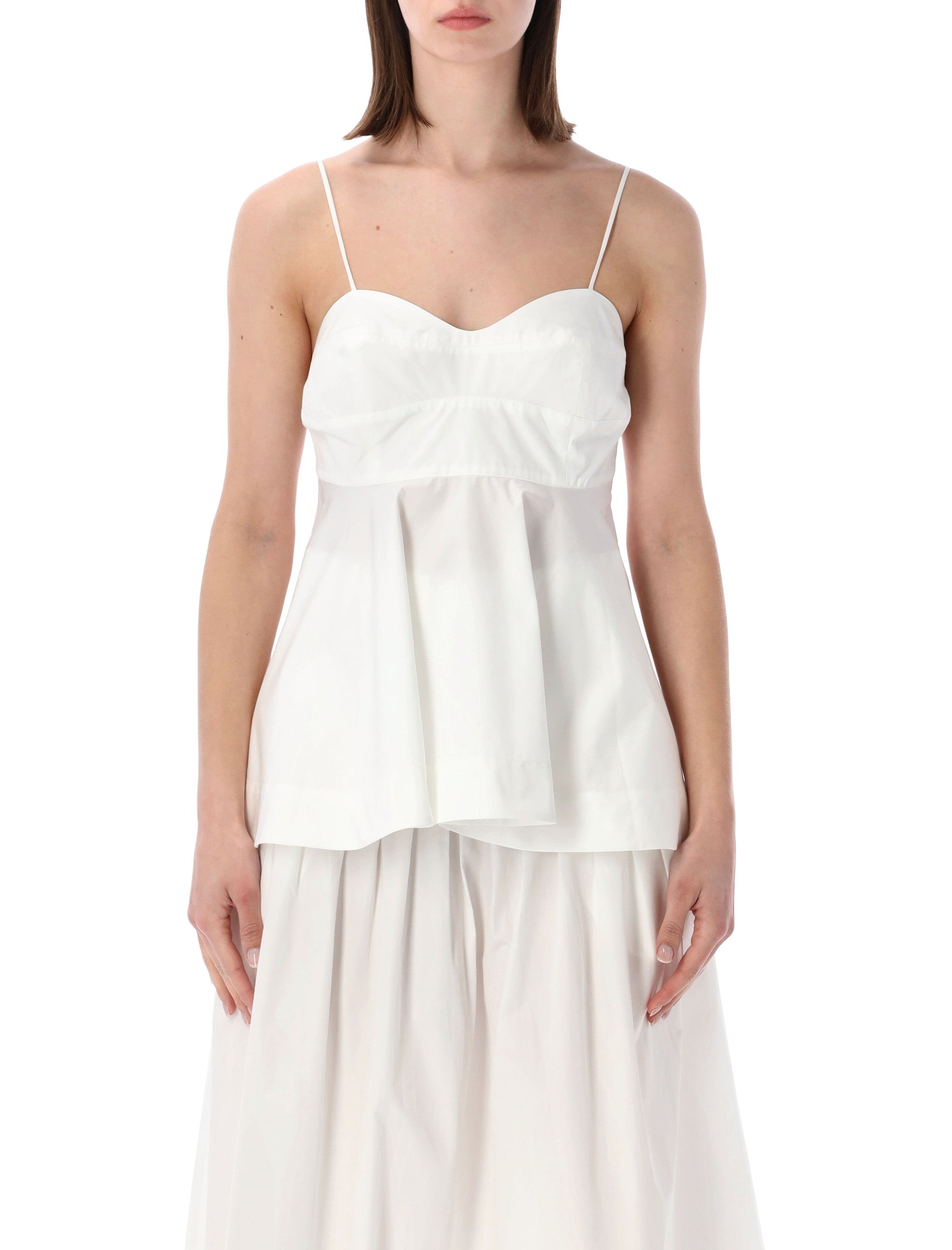 Bustier Peplum Cotton Top