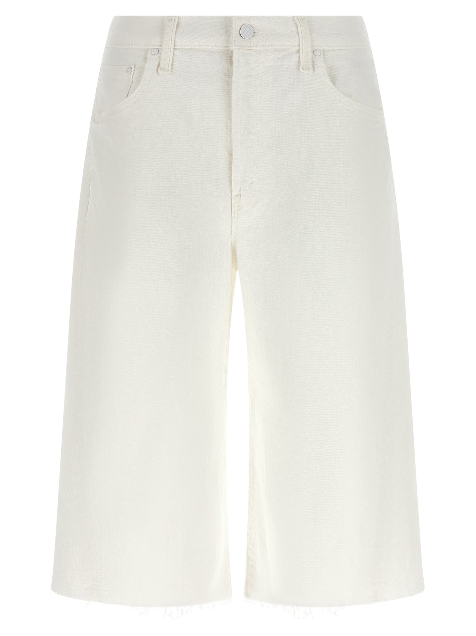 'The Whole Lot Zip Twist Fray' Bermuda Shorts