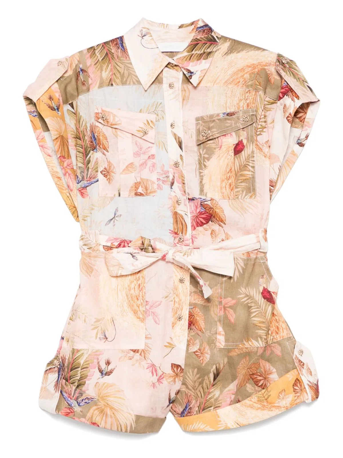 Short Overalls With Ascension Lapels