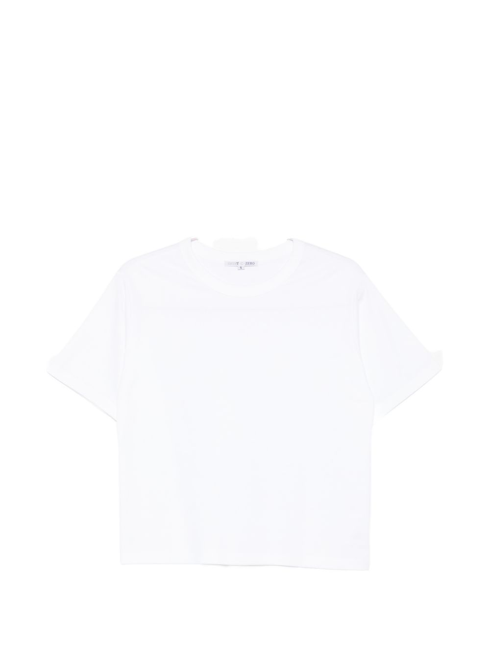 White Jersey Texture Crew Neck Short Sleeves