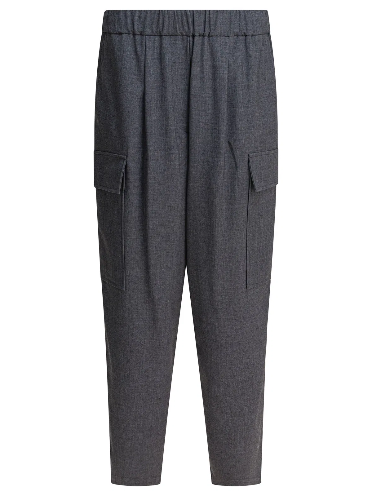 Grey Polyester Trousers