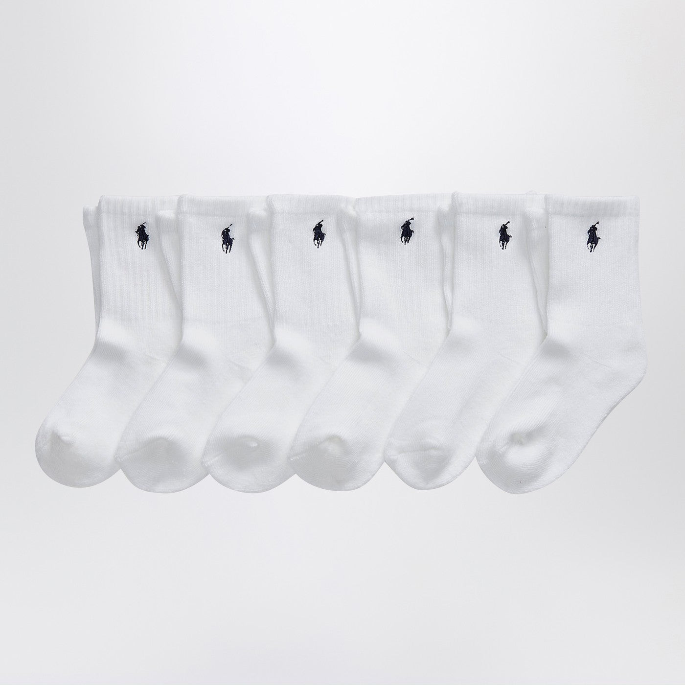 Set Of Three White Socks With Logo