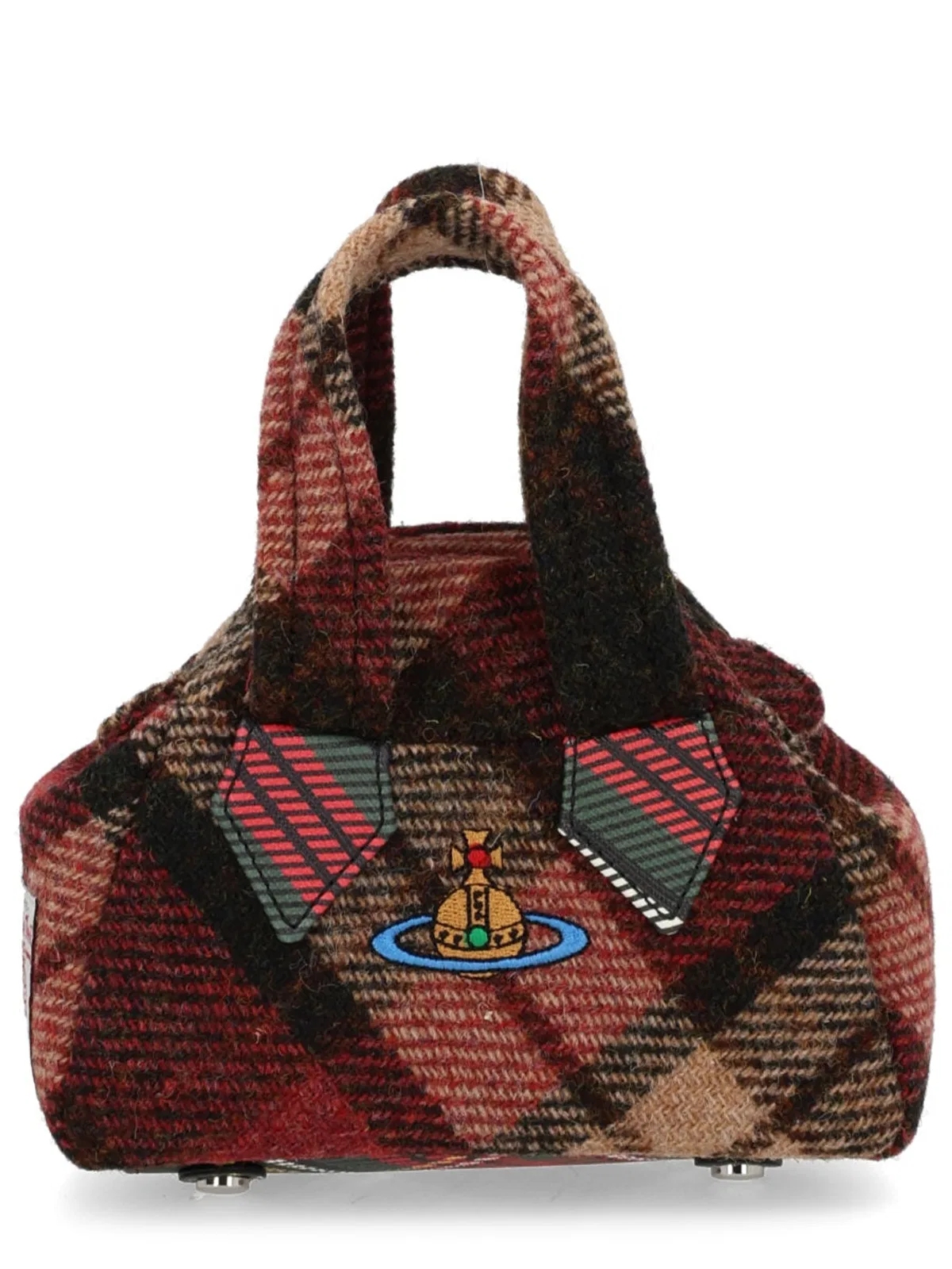 Vivienne Westwood Tweed Wool Bag In Multicolor