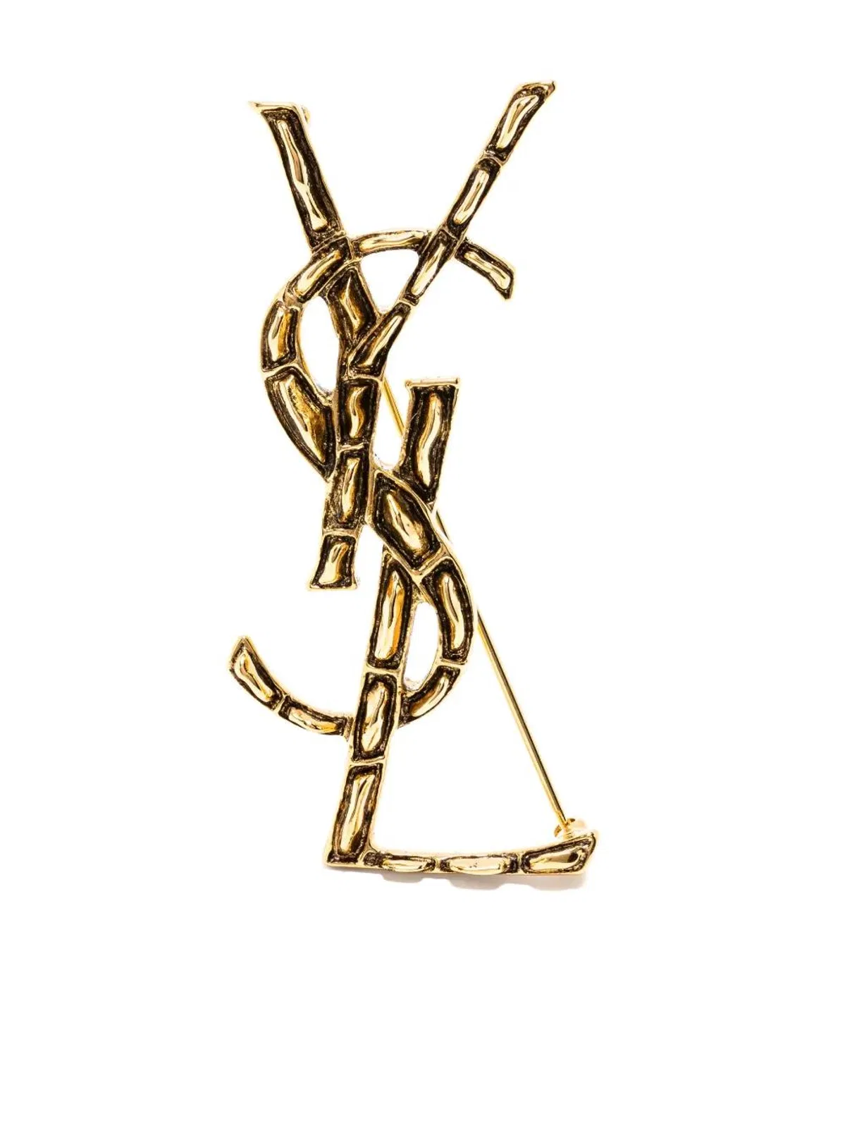 Golden Opyum Textured Coco Brooch